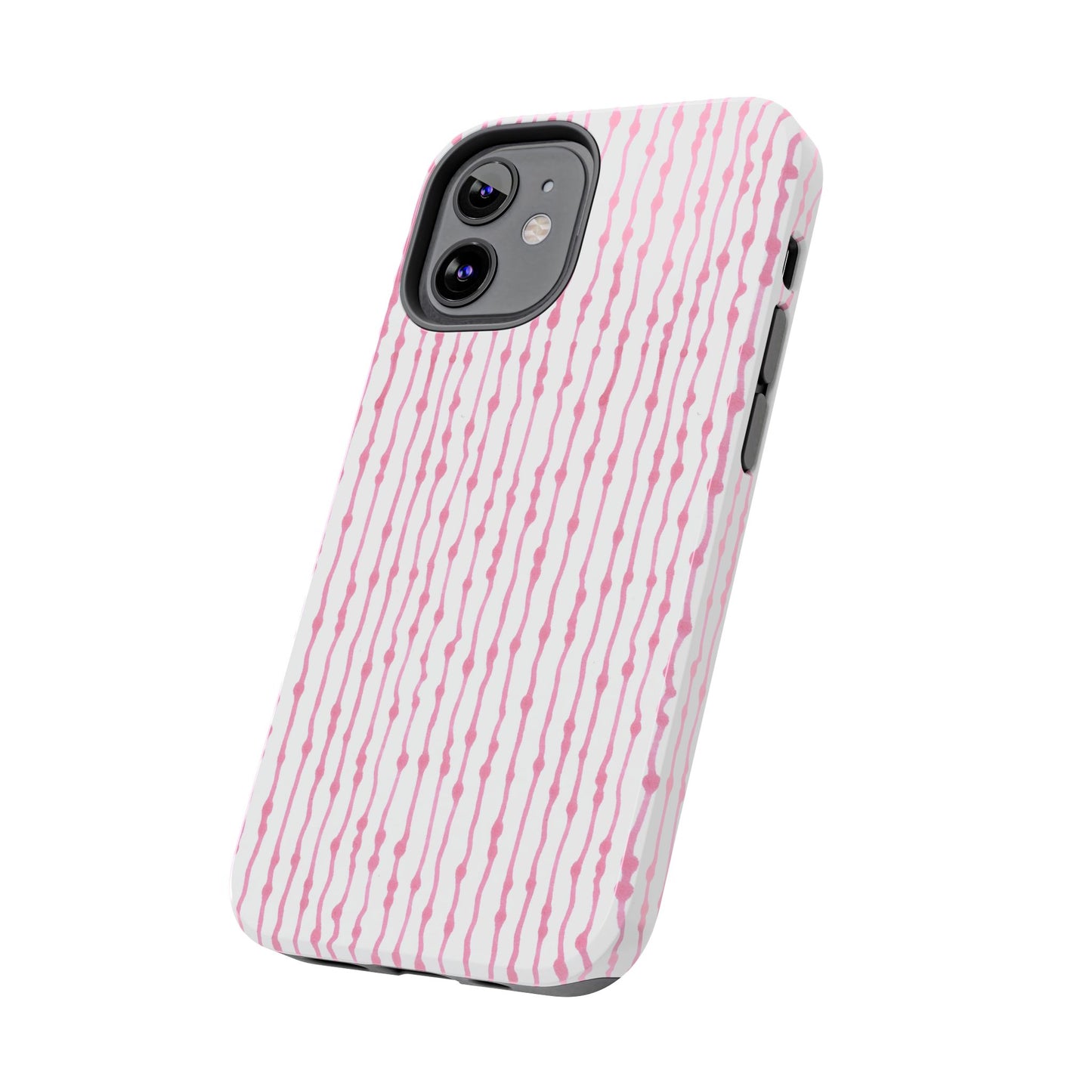 Faux Seersucker White / Pink Phone Case