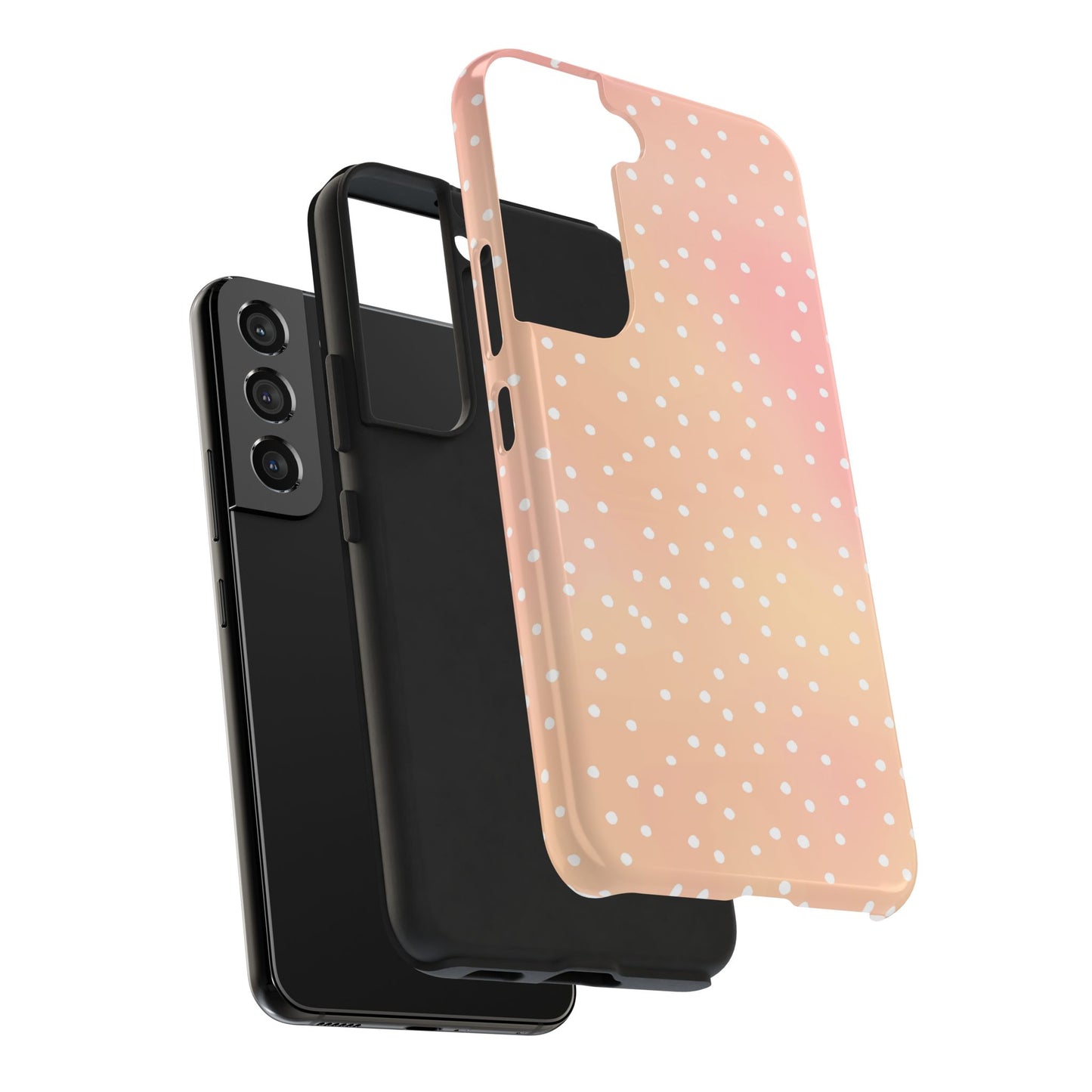 Dinky Dots Peach / White Phone Case