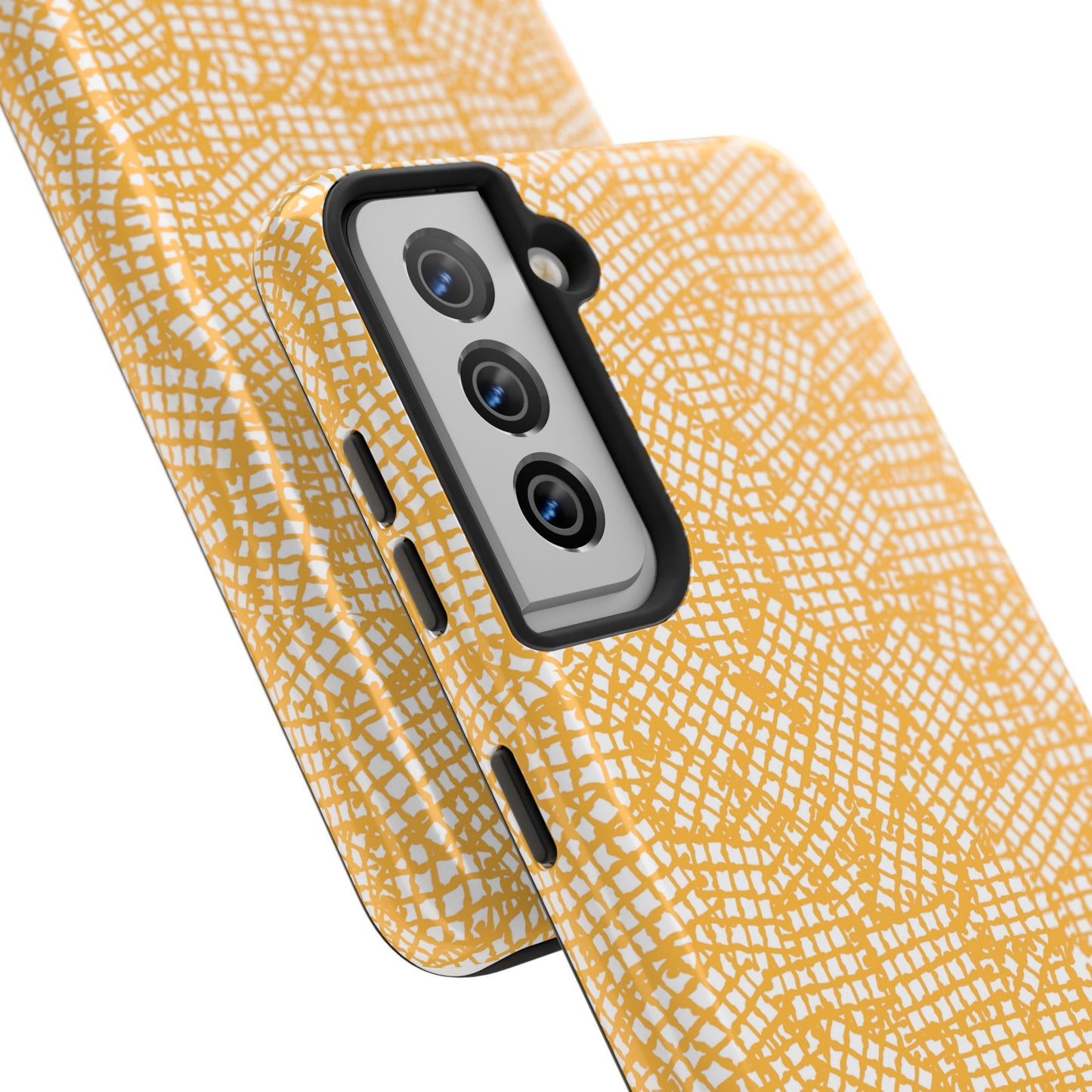 Check Patch Small Yellow Phone Case