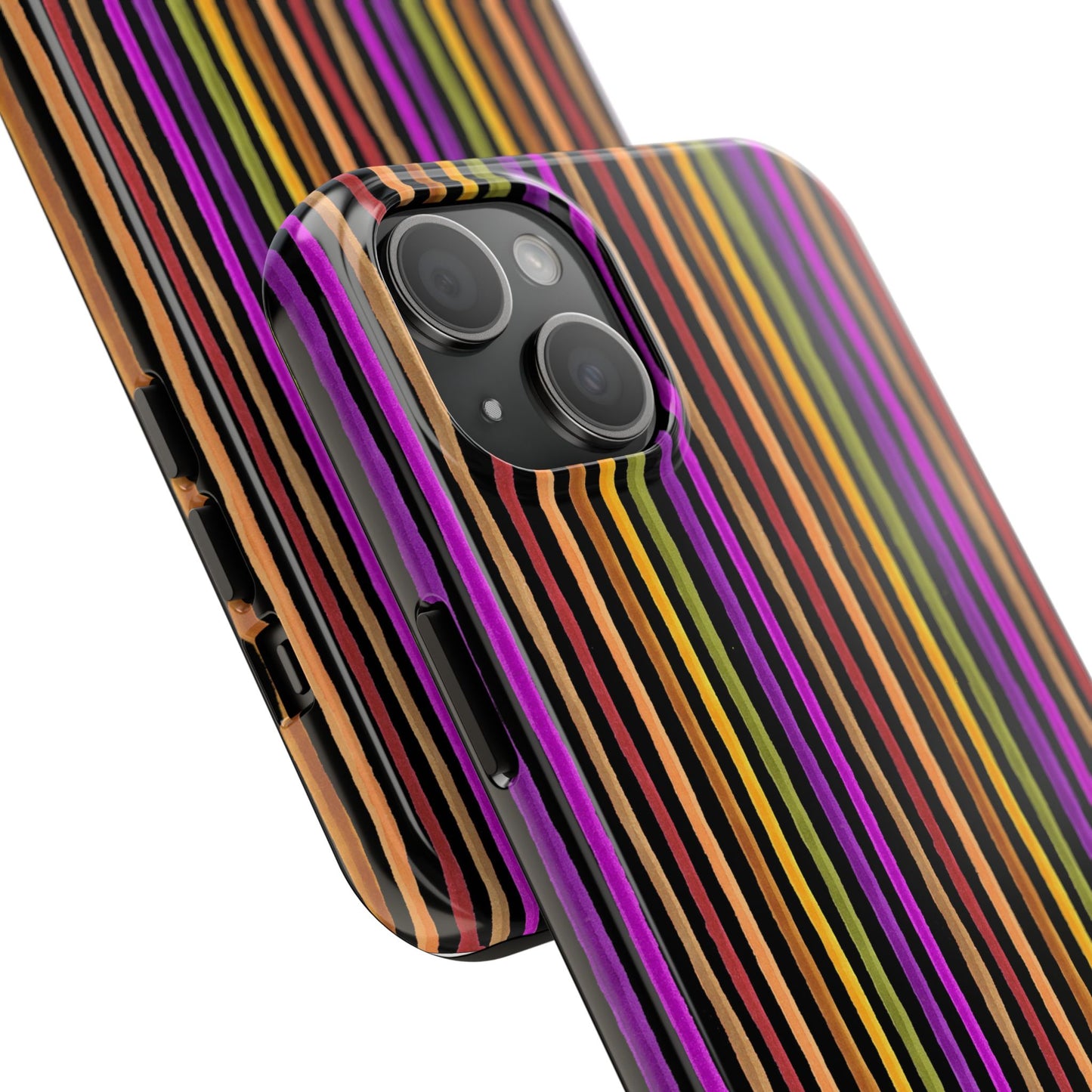 Spice Stripe Black Phone Case