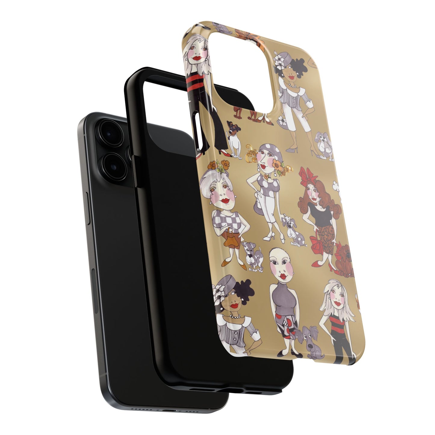 Dog Ladies Tan Phone Case
