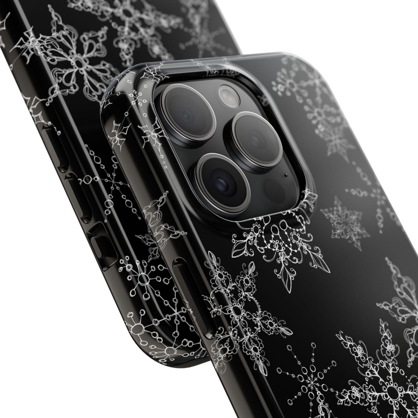 Random Flakes Black Phone Case