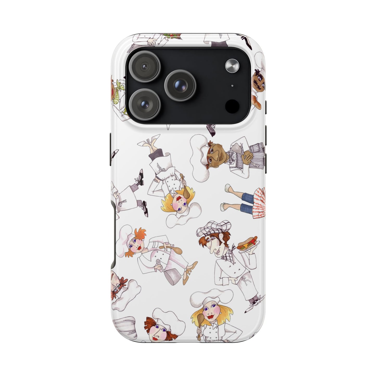 Tossed Chefs White Phone Case