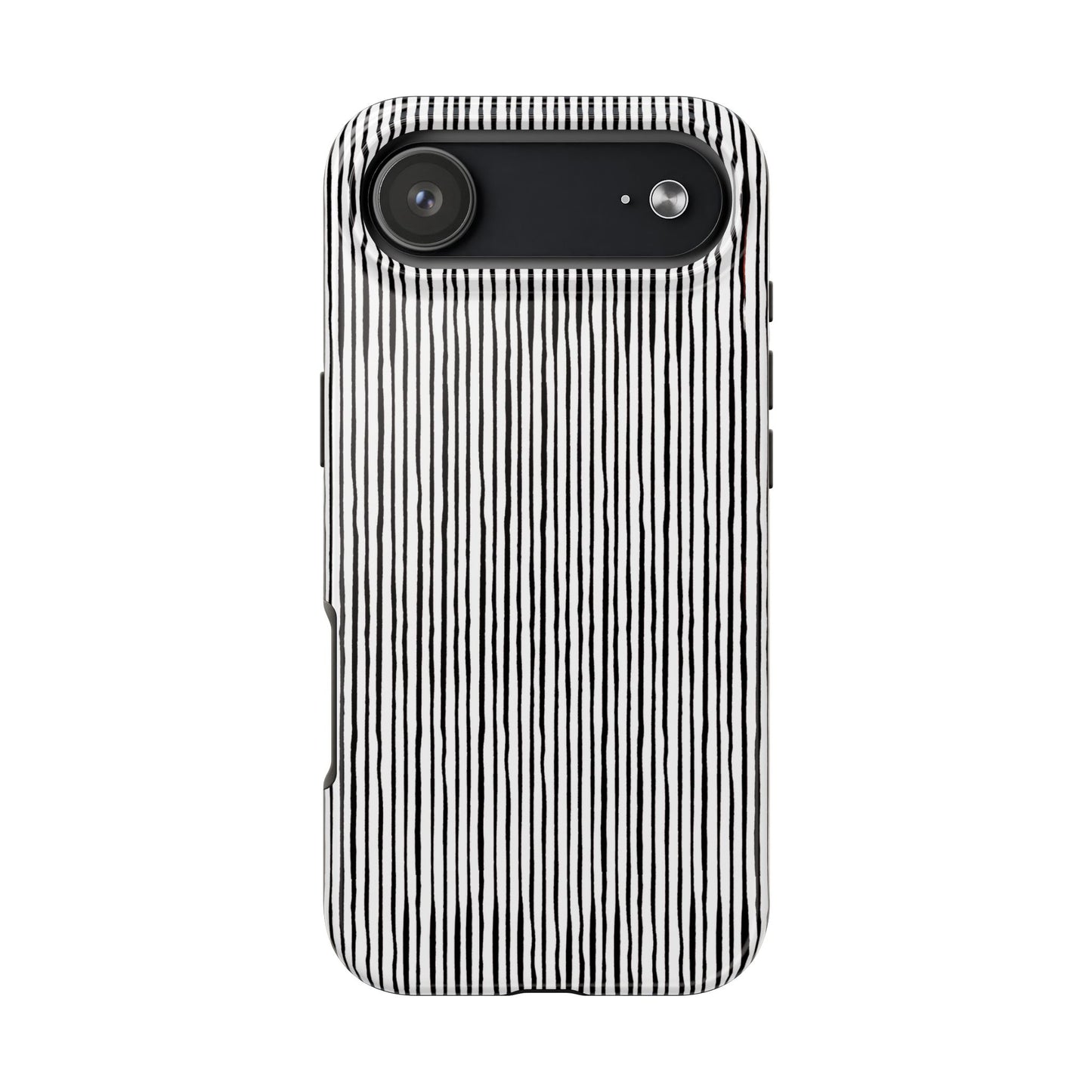 Quirky Pin Stripe White / Black Phone Case