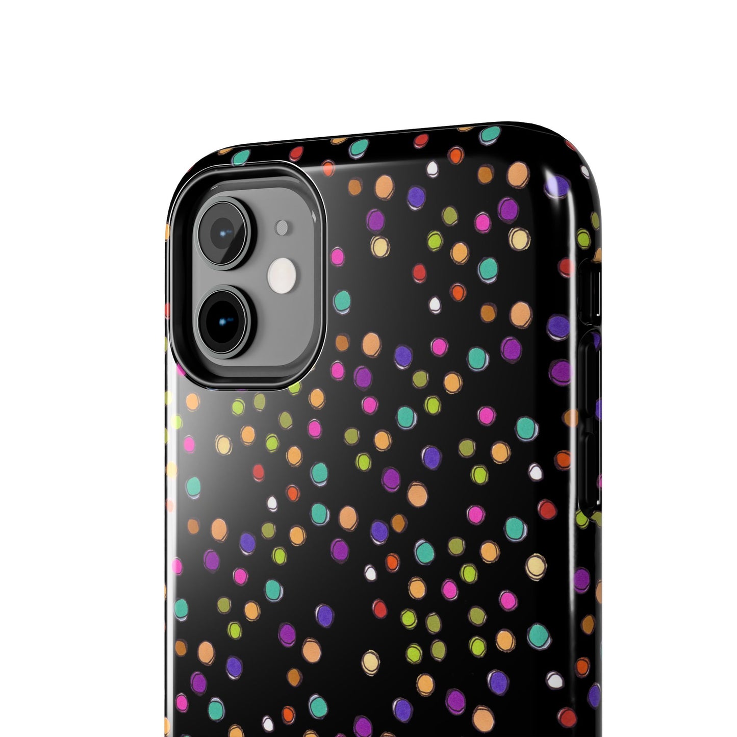 Dog Dots Black Phone Case