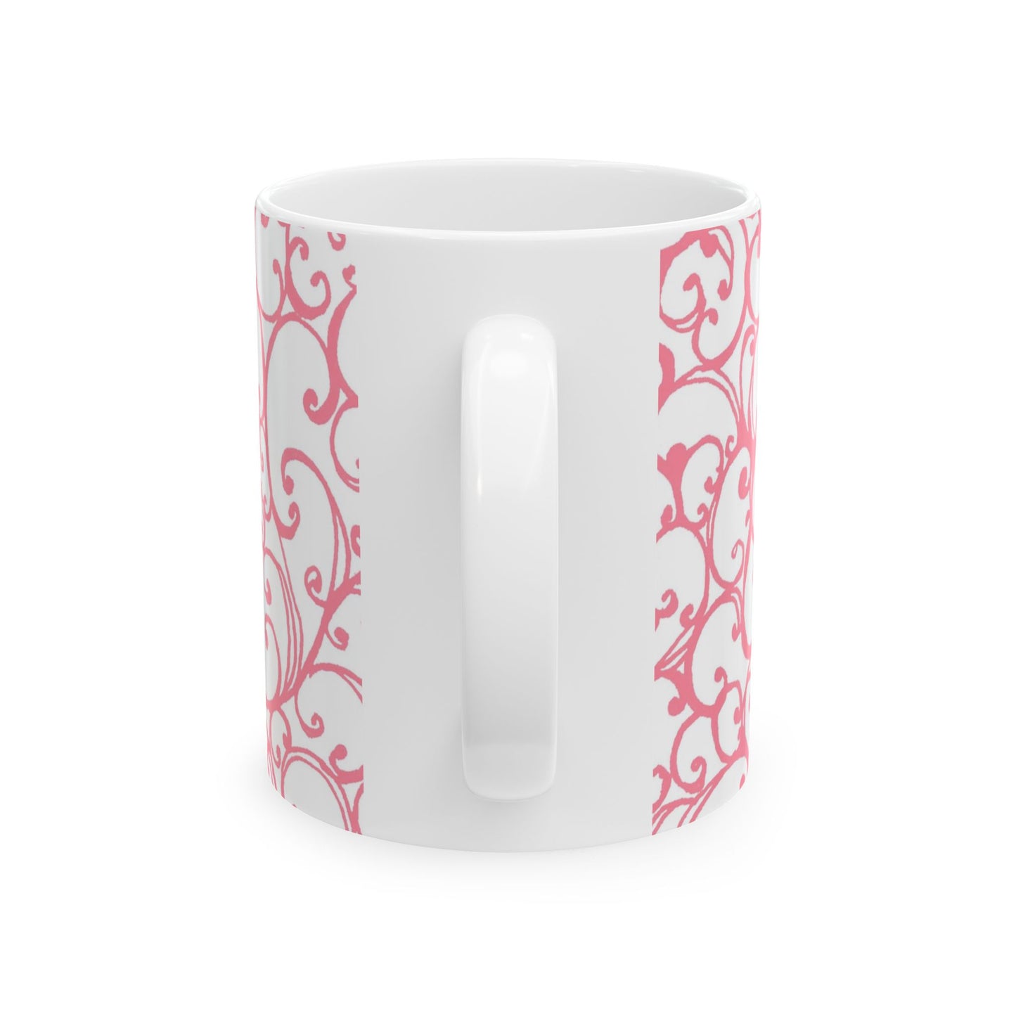 Scrollie White / Pink Cup