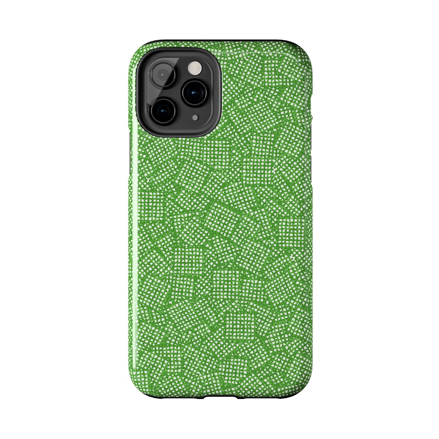Check Patch Small Green Phone Case