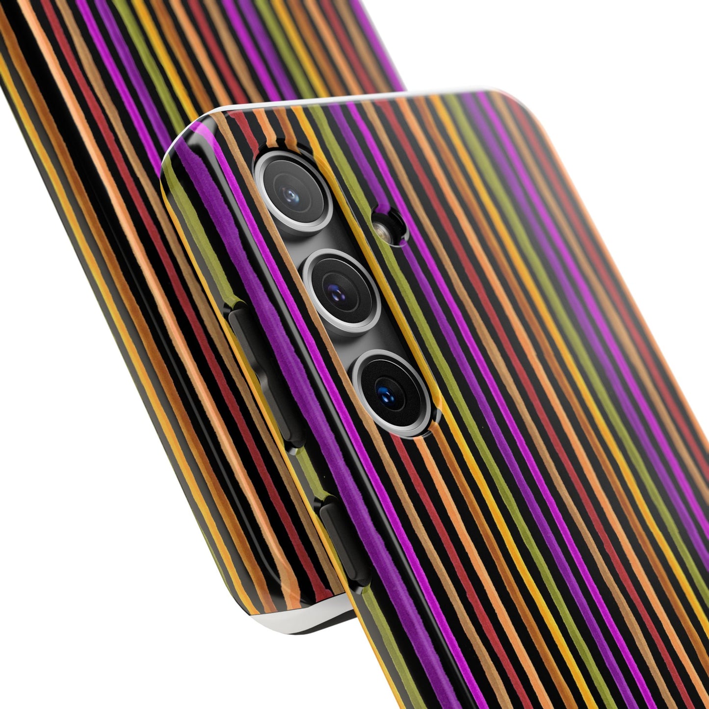 Spice Stripe Black Phone Case