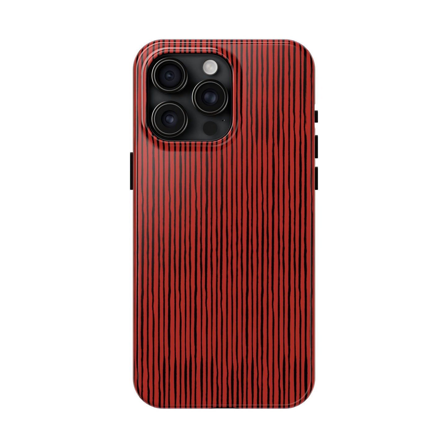 Quirky Bias Stripe Red / Black Phone Case