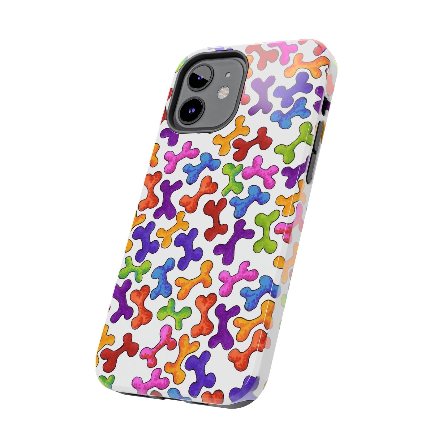 Fancy Bones White / Multi Phone Case