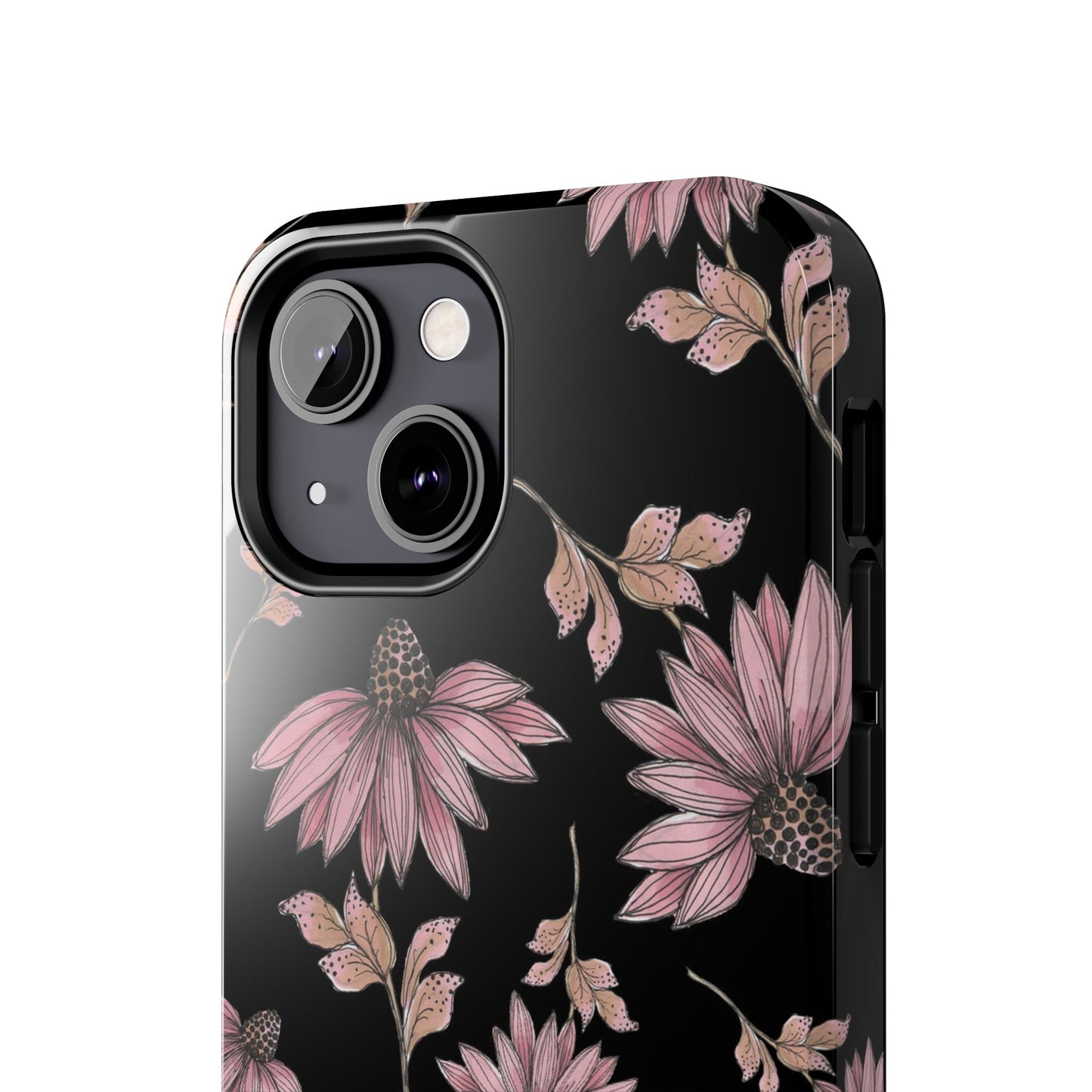 Wild Cone Flowers Black Phone Case