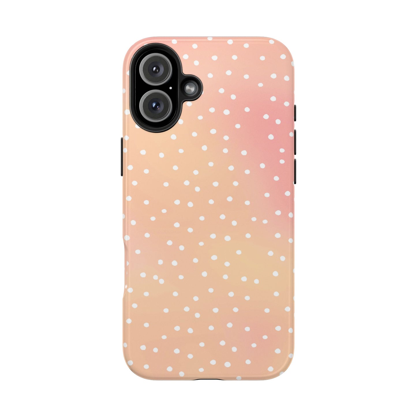 Dinky Dots Peach / White Phone Case