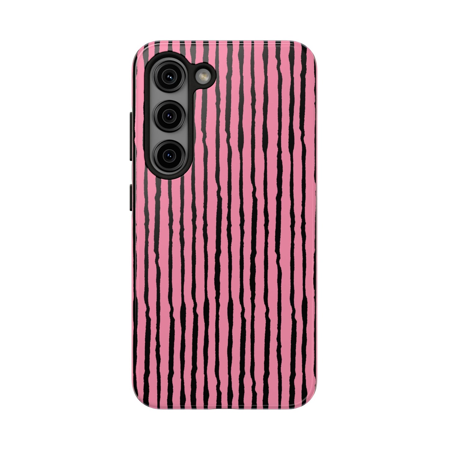 Sorta Stripe Pink / Black Phone Case