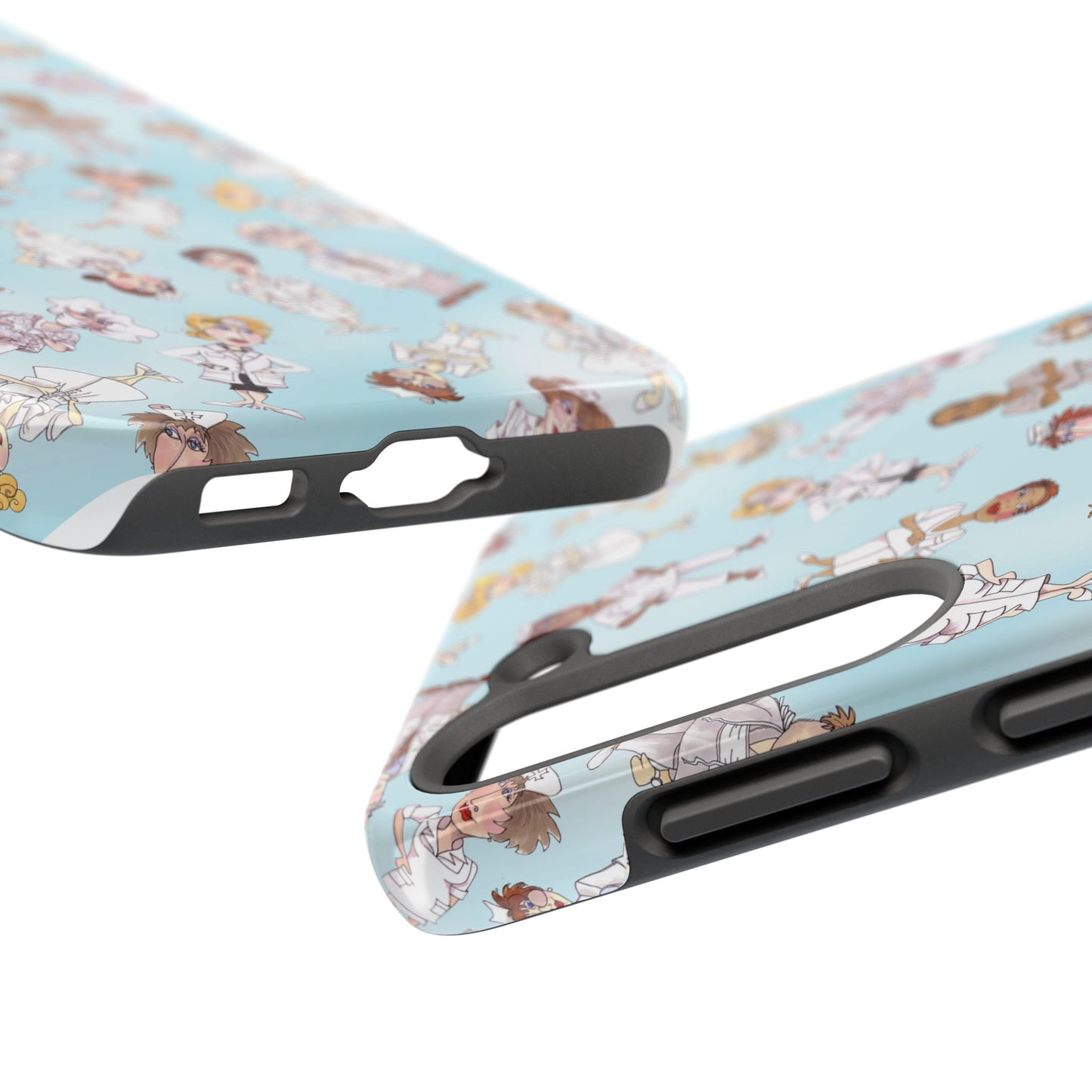 Tossed Nurses Aqua Phone Case