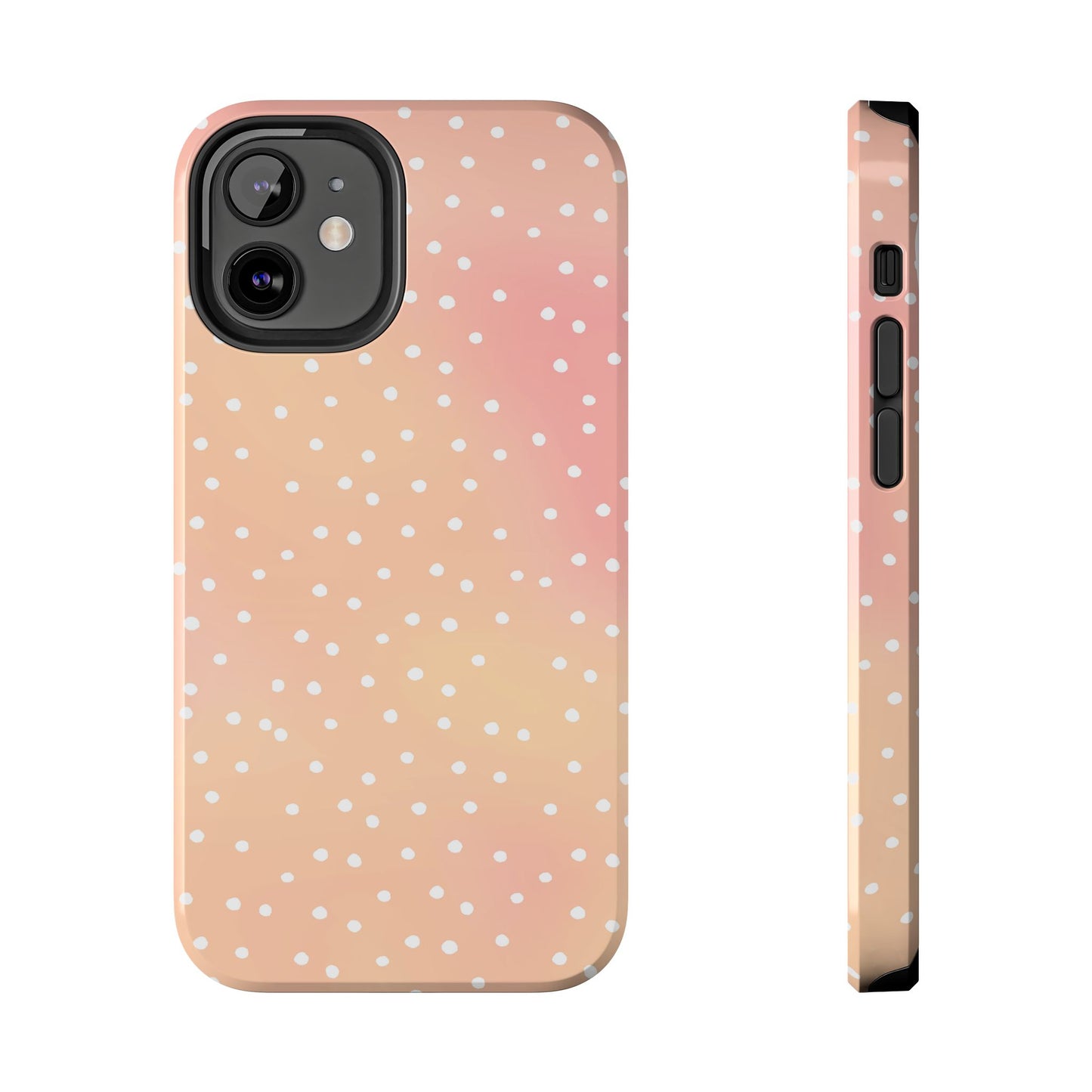 Dinky Dots Peach / White Phone Case