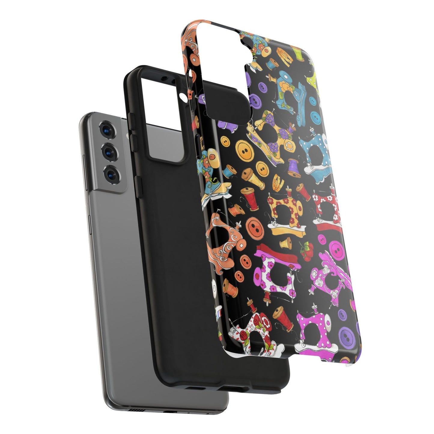 Sew Assorted Black Phone Case