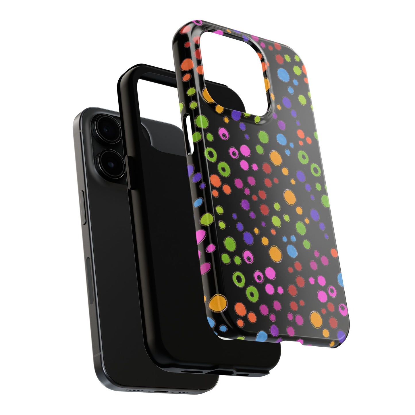 Dog Dots Black / Multi Phone Case