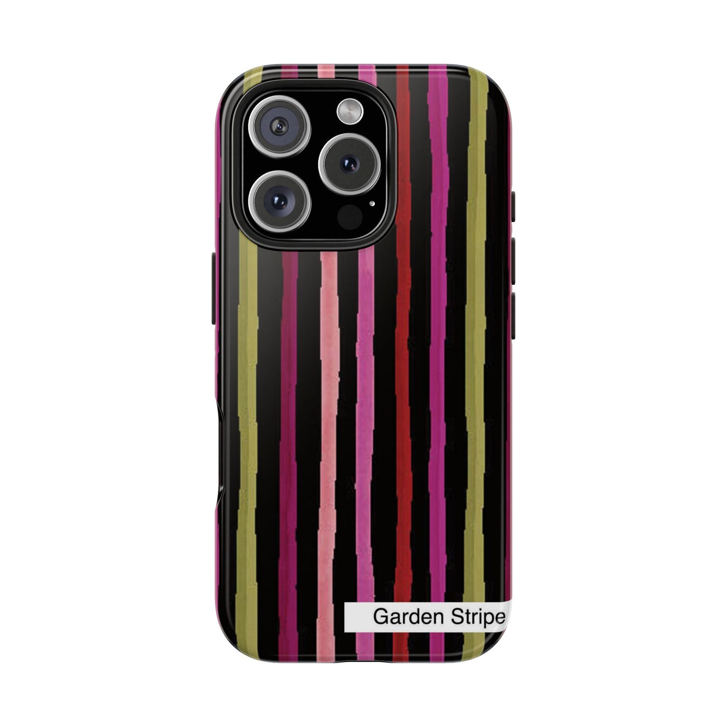 Garden Stripe Black Phone Case