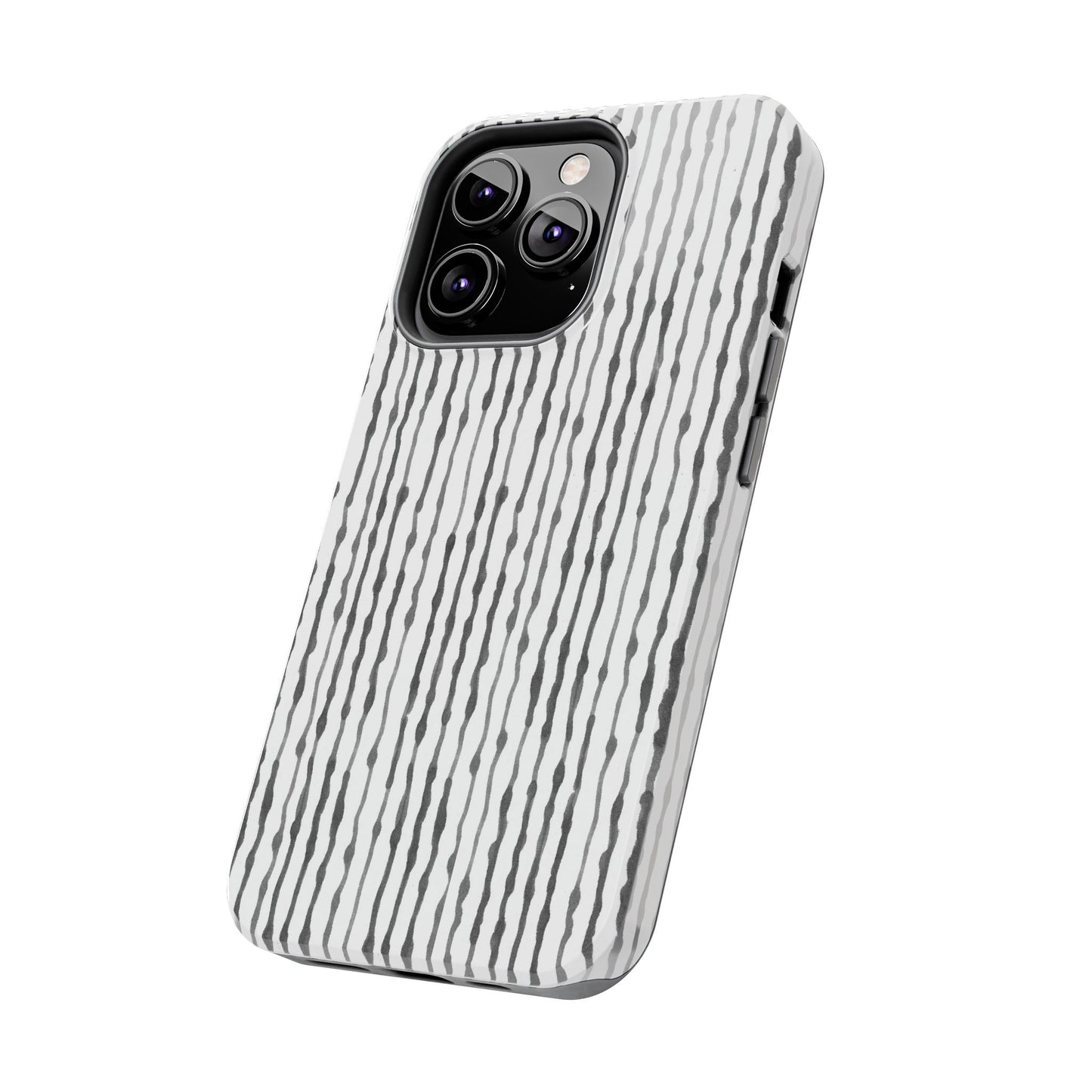 Faux Seersucker White / Charcoal Phone Case