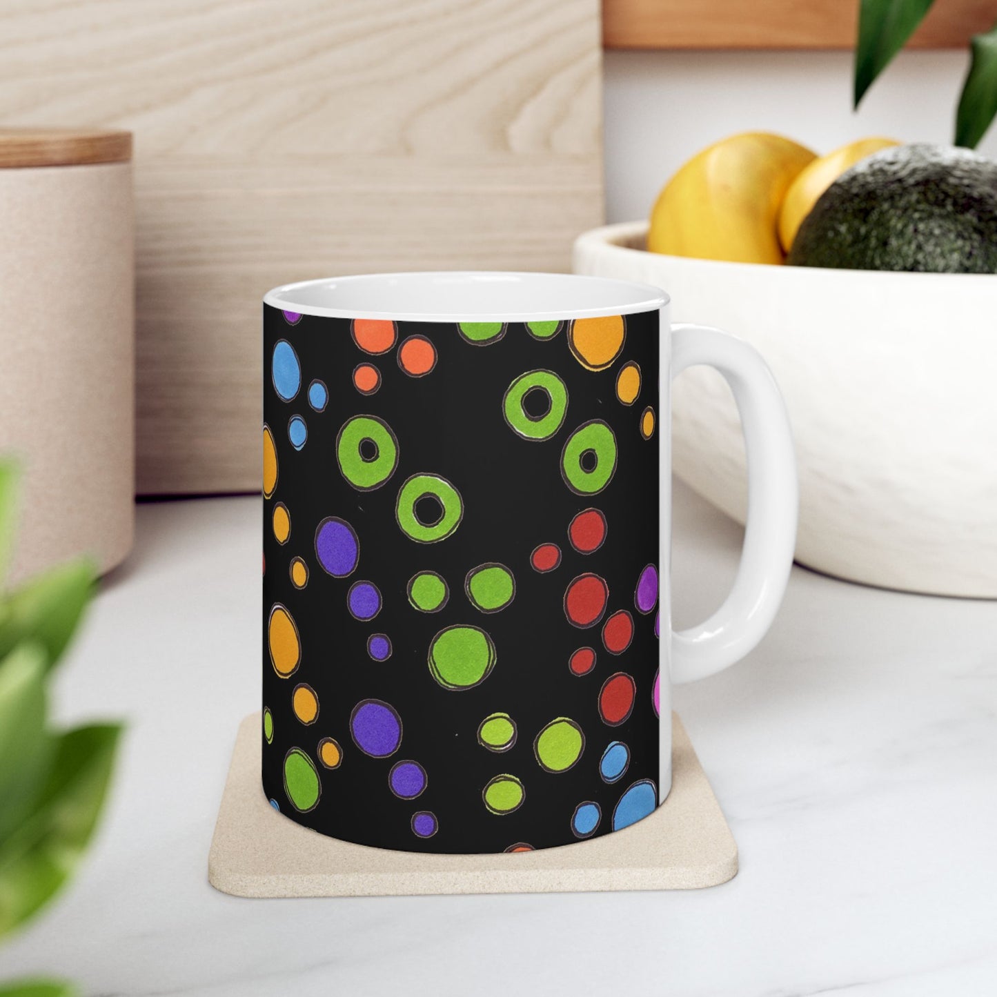 Dog Dots Black / Multi Cup