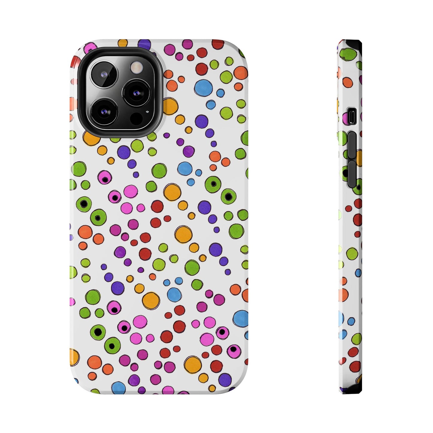 Dog Dots White / Multi Phone Case