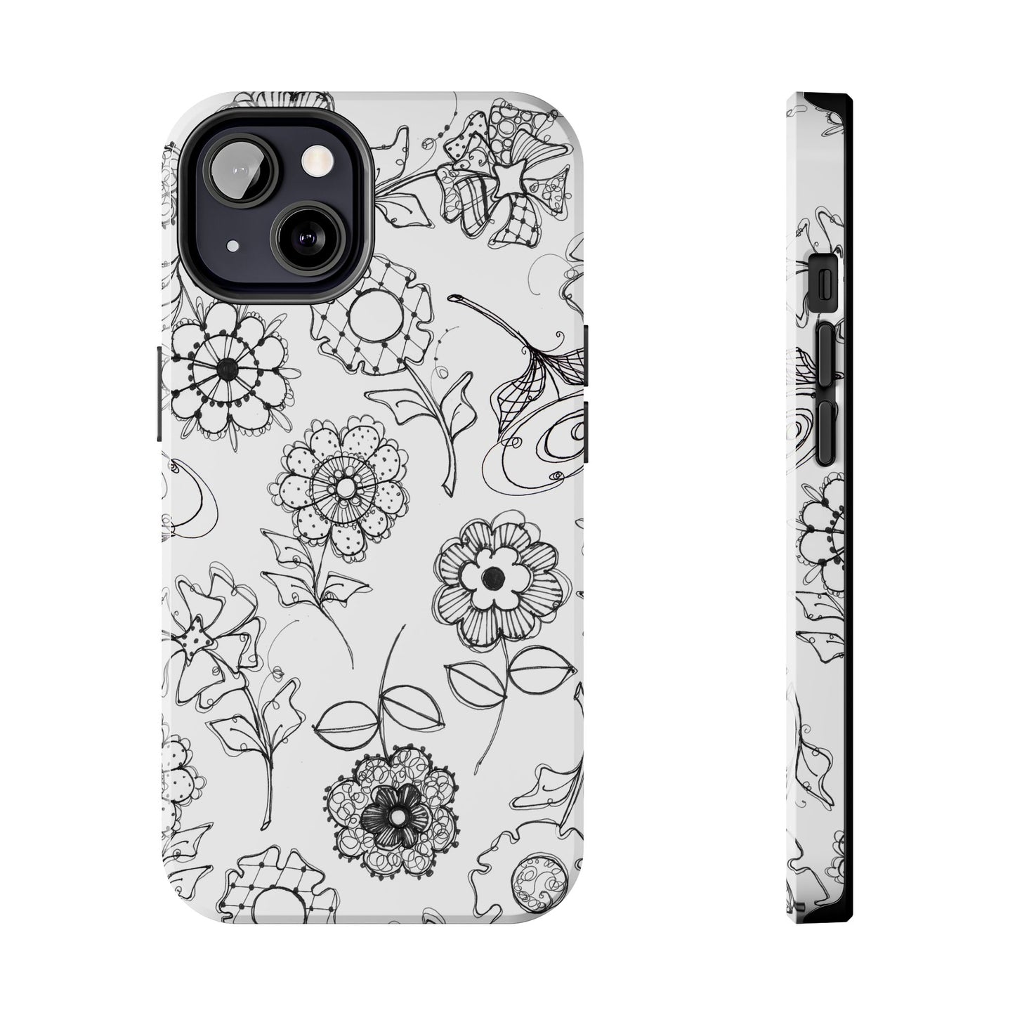 Paper Posies White Phone Case