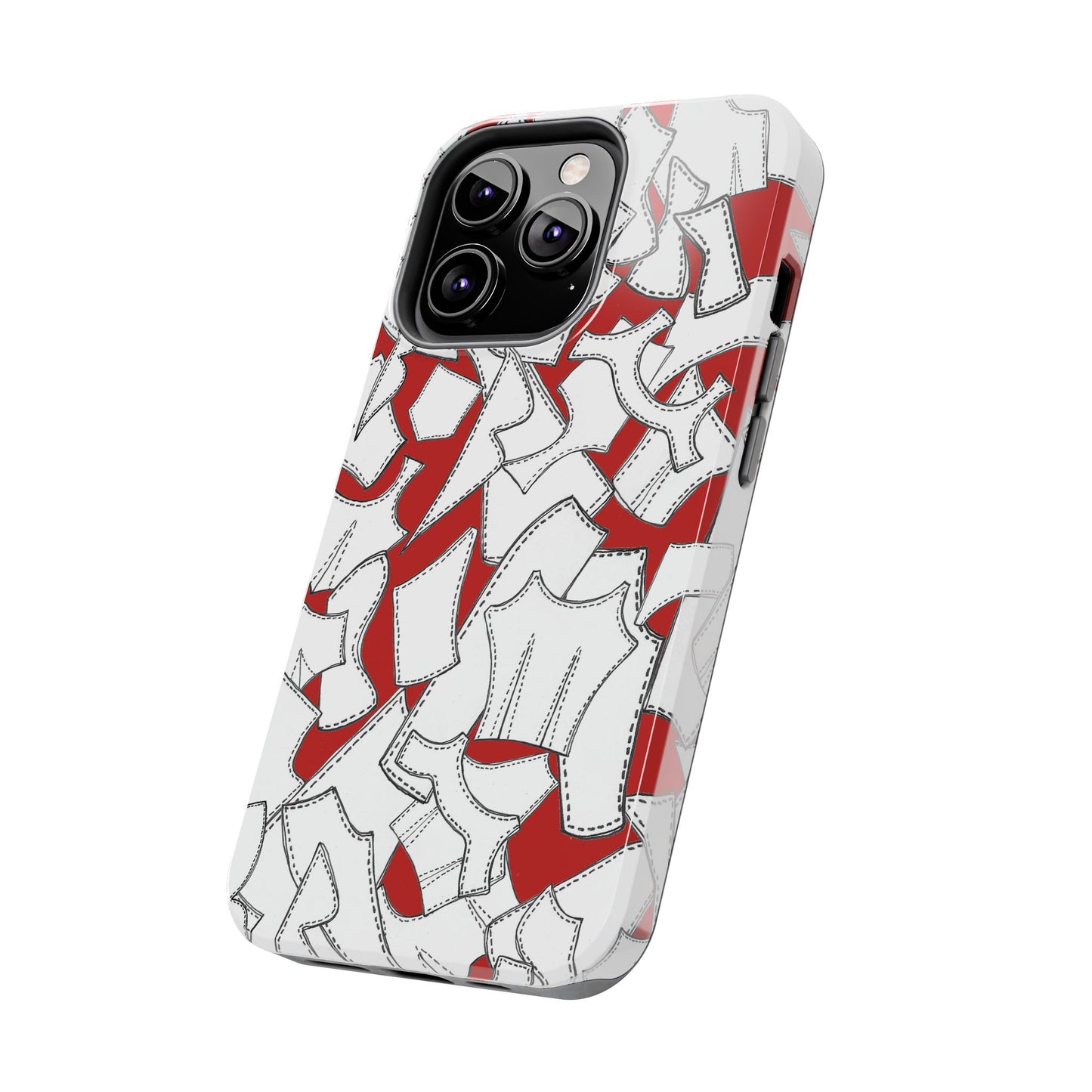 Pattern Pieces Red Phone Case