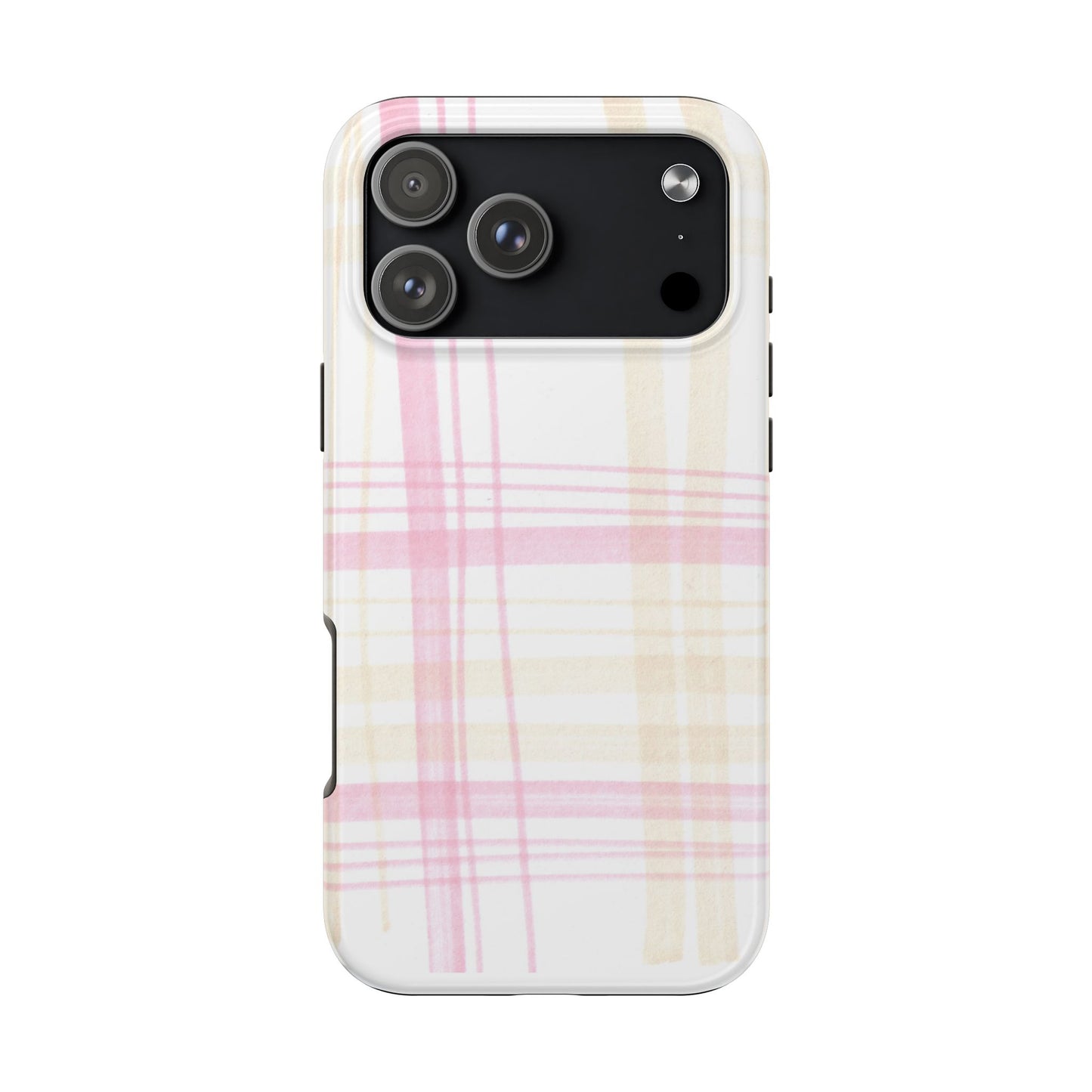 Flower Model Plaid Phone Case