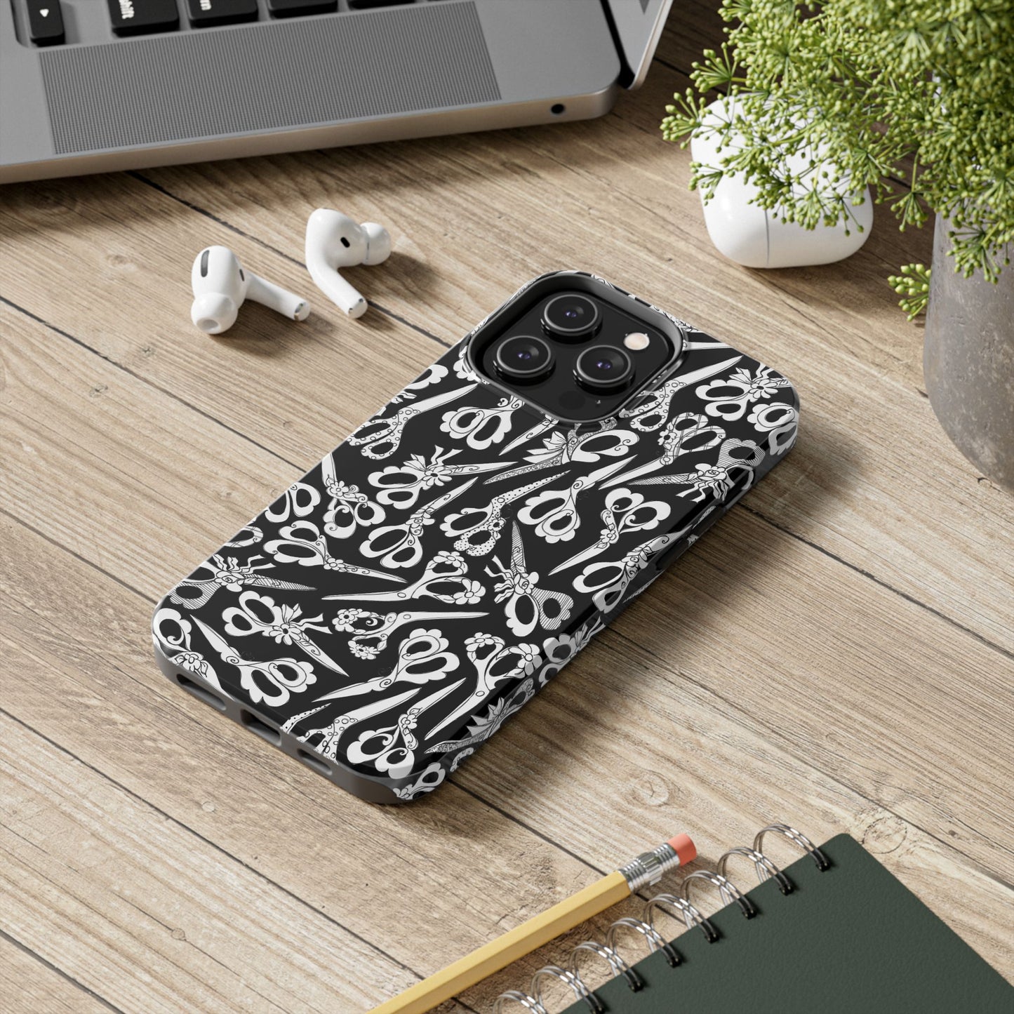 Scissor Blizzard Black Phone Case