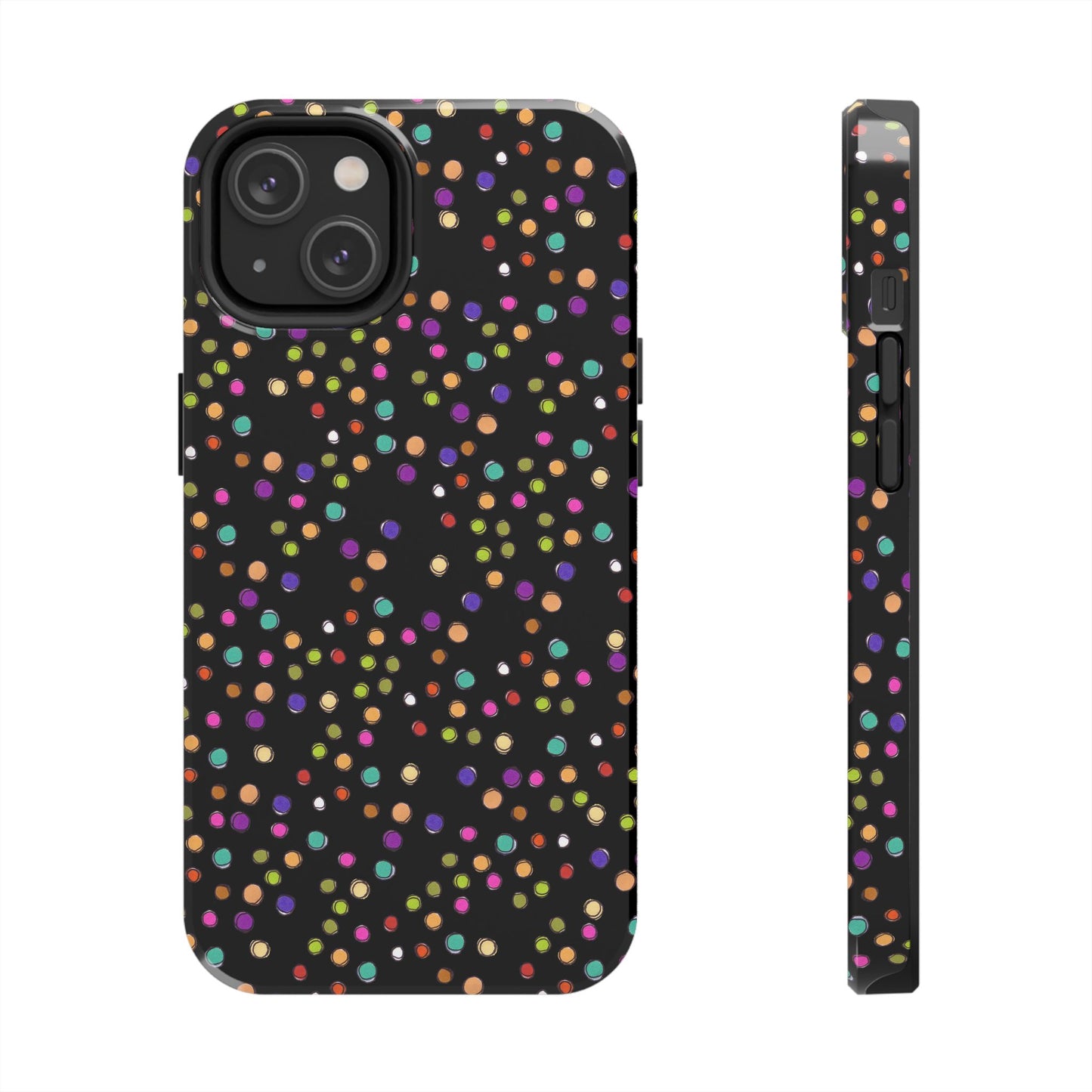 Dog Dots Black Phone Case