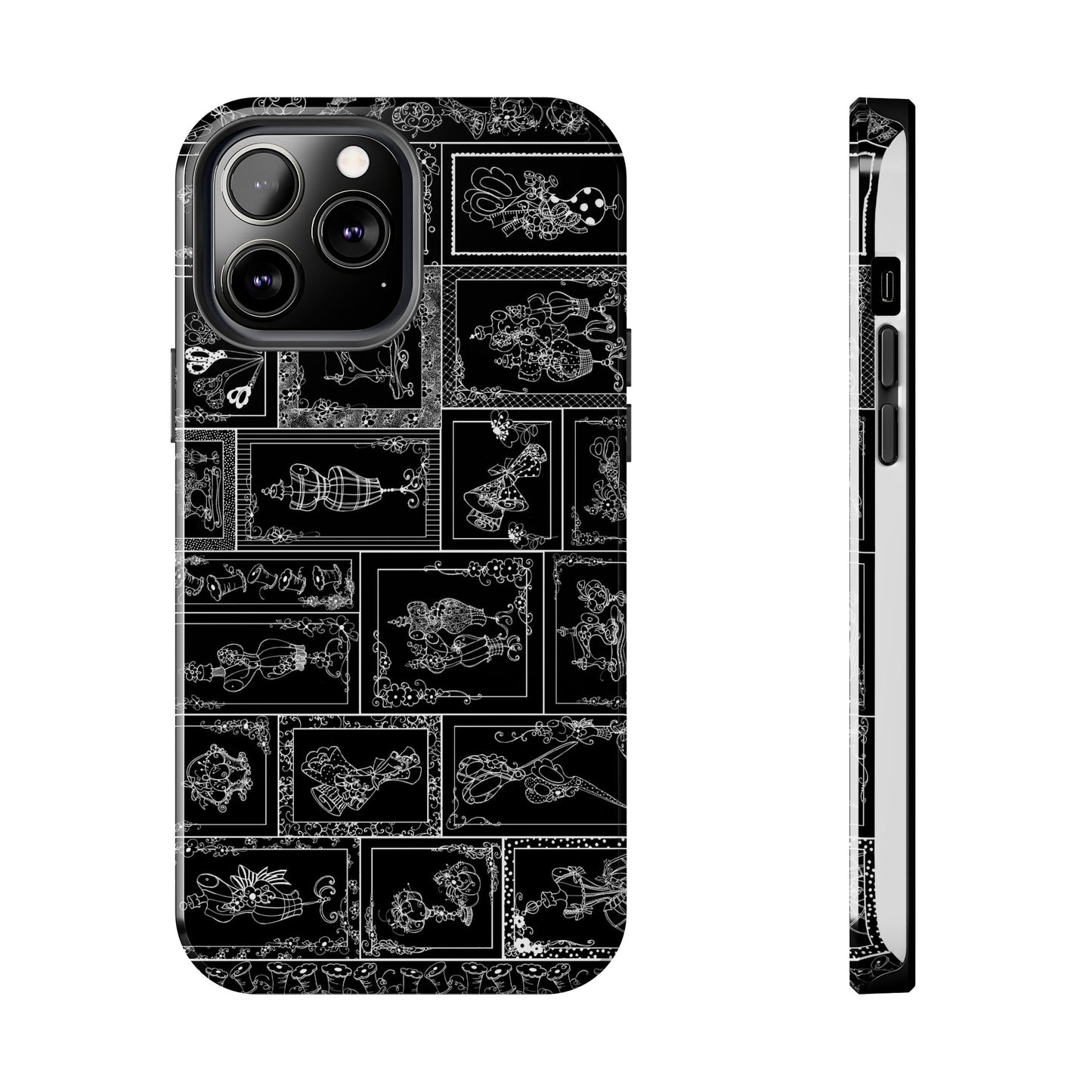 Sew Fancy Black Phone Case