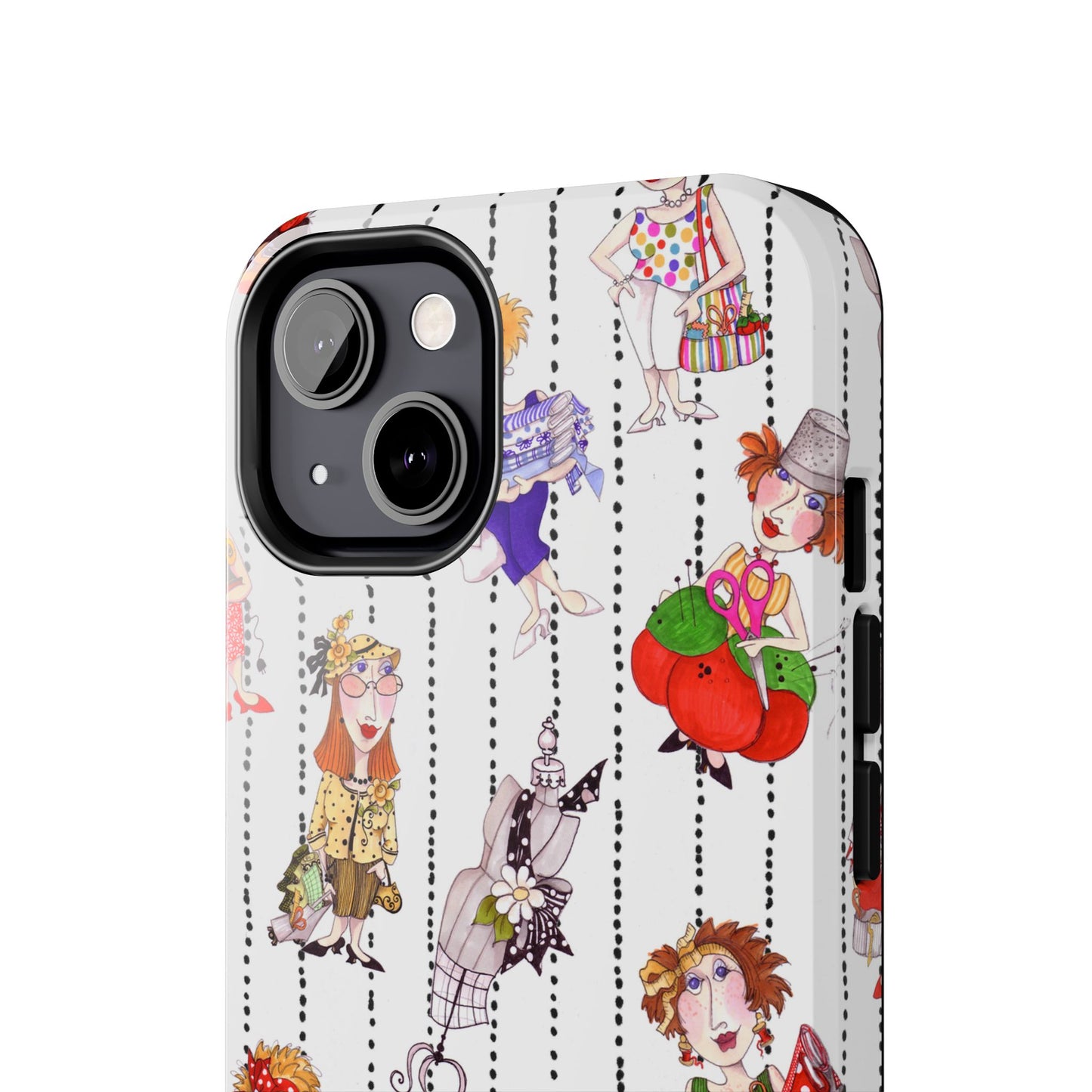 Sewphisticates White / Black Stripe Phone Case