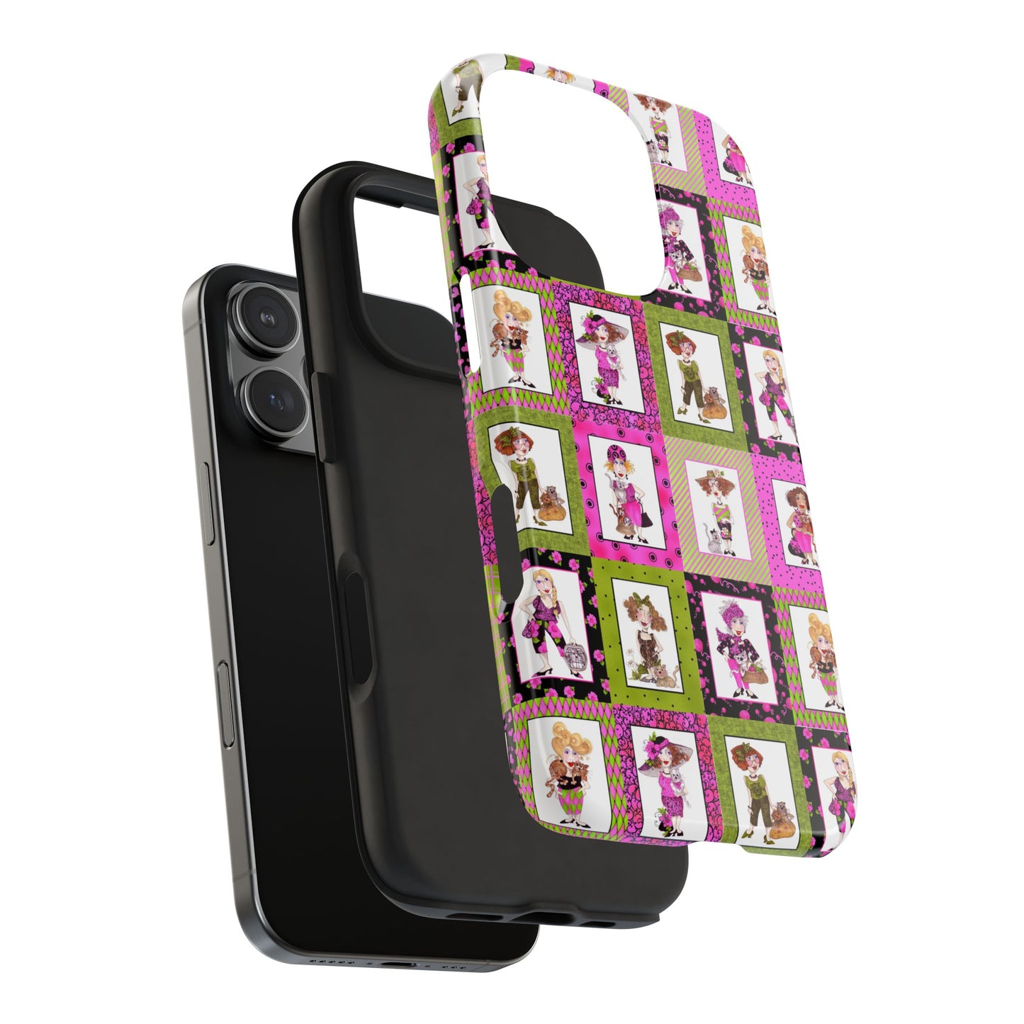 Cat Ladies Cerise Phone Case