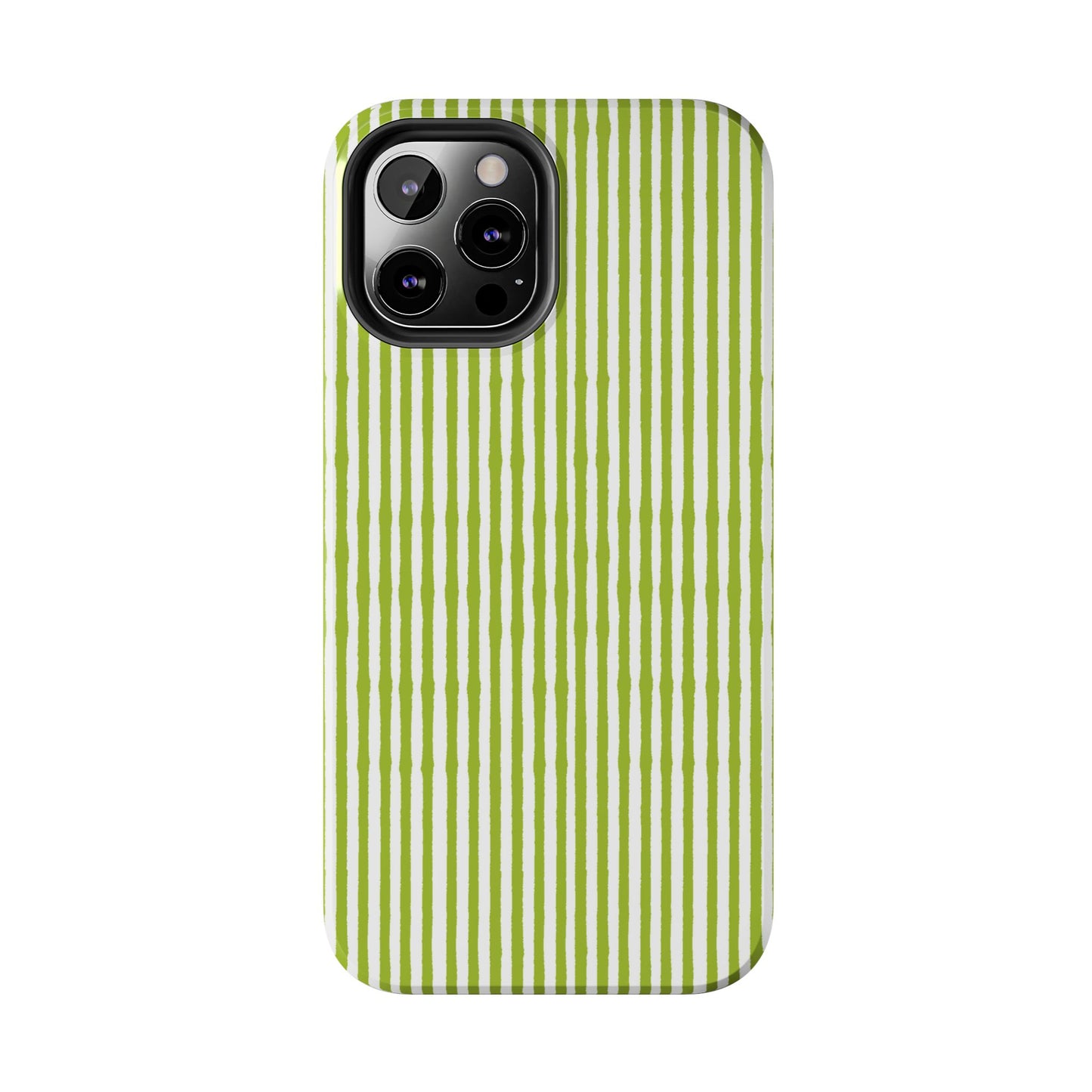 Lazy Stripe Green / White Phone Case