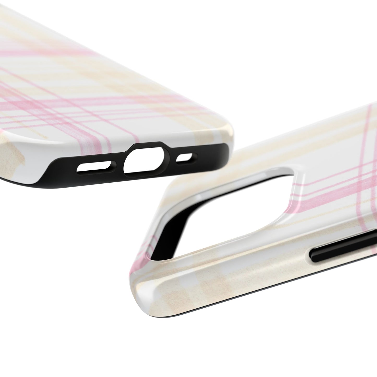 Flower Model Plaid Phone Case