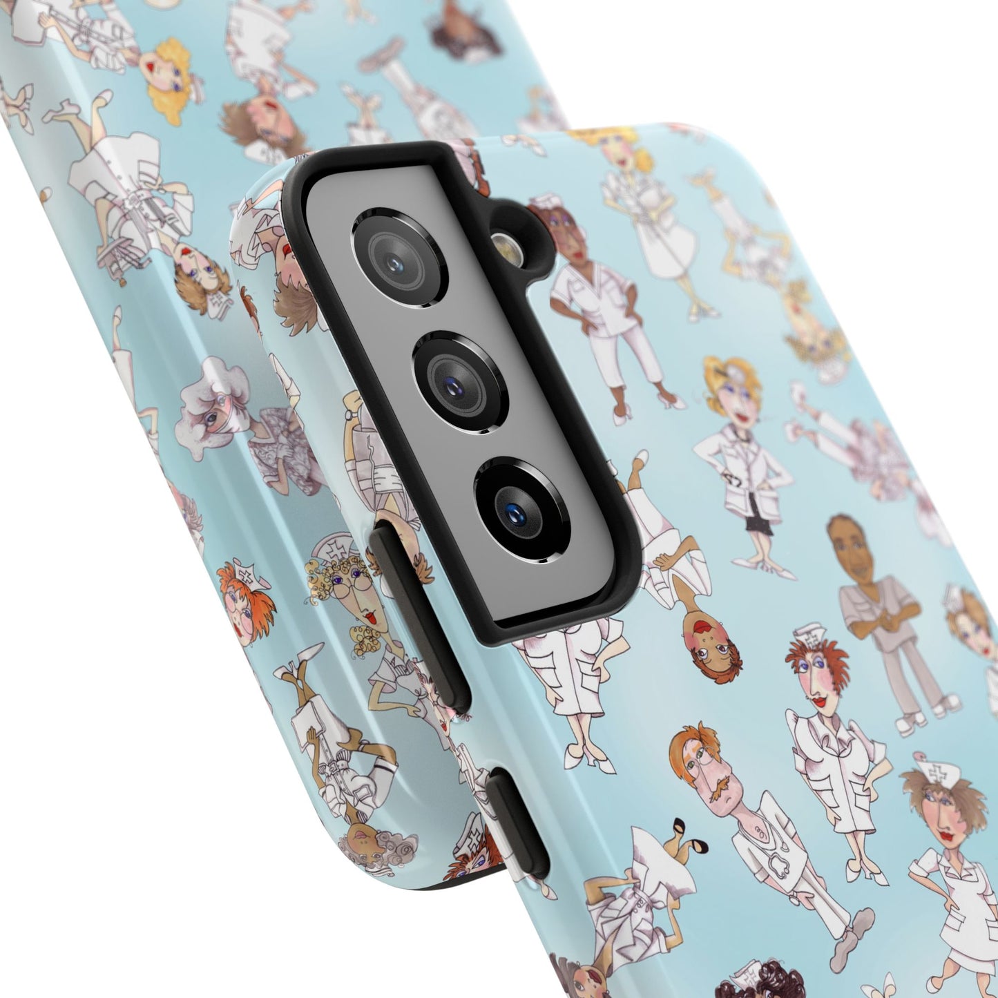 Tossed Nurses Aqua Phone Case