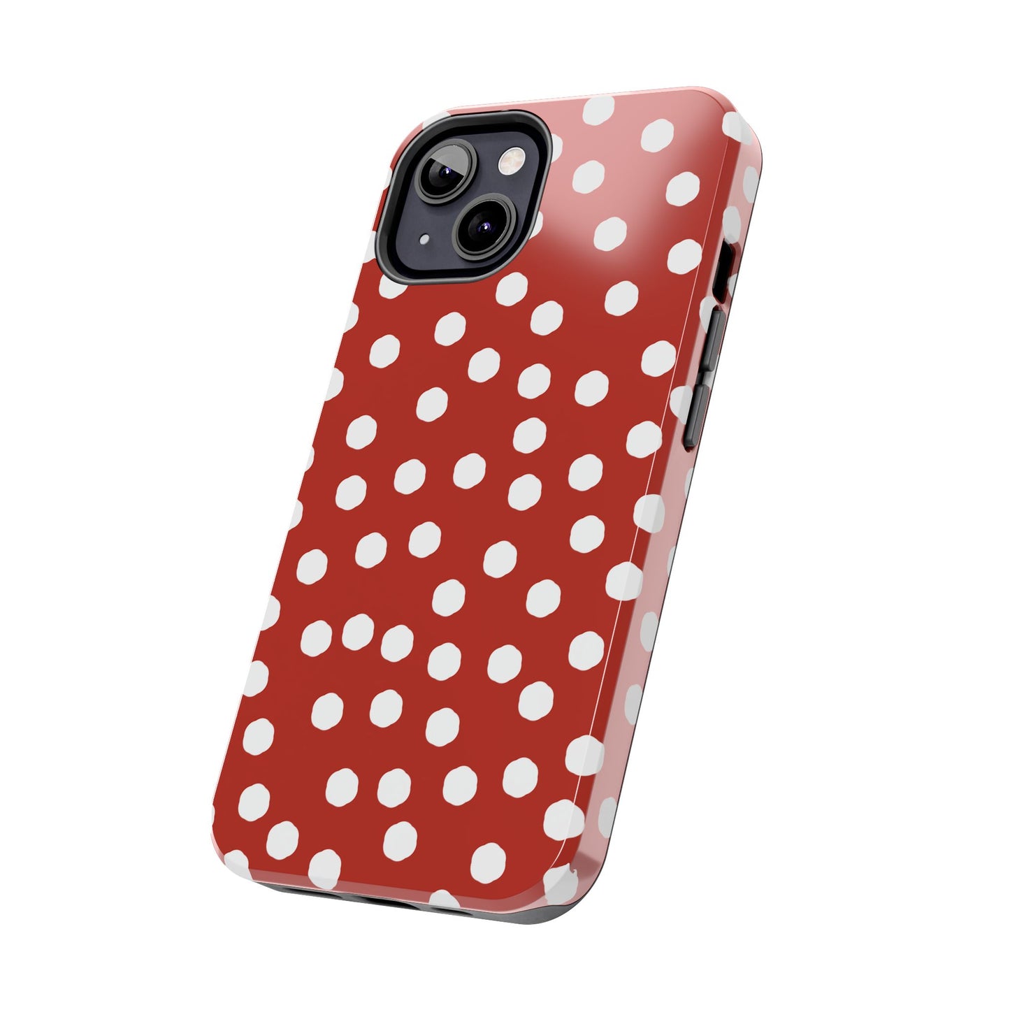 Jumbo Dots Red / White Phone Case