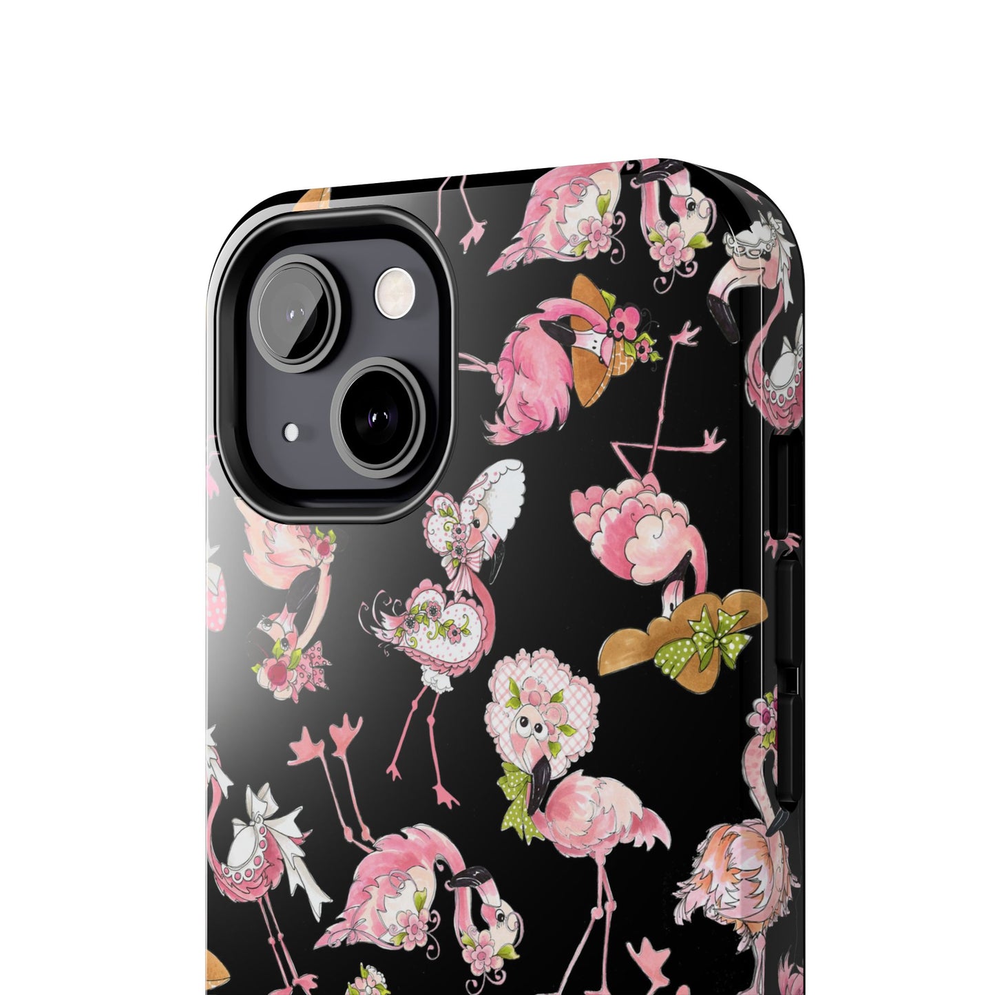 Tossed Flams Black Phone Case