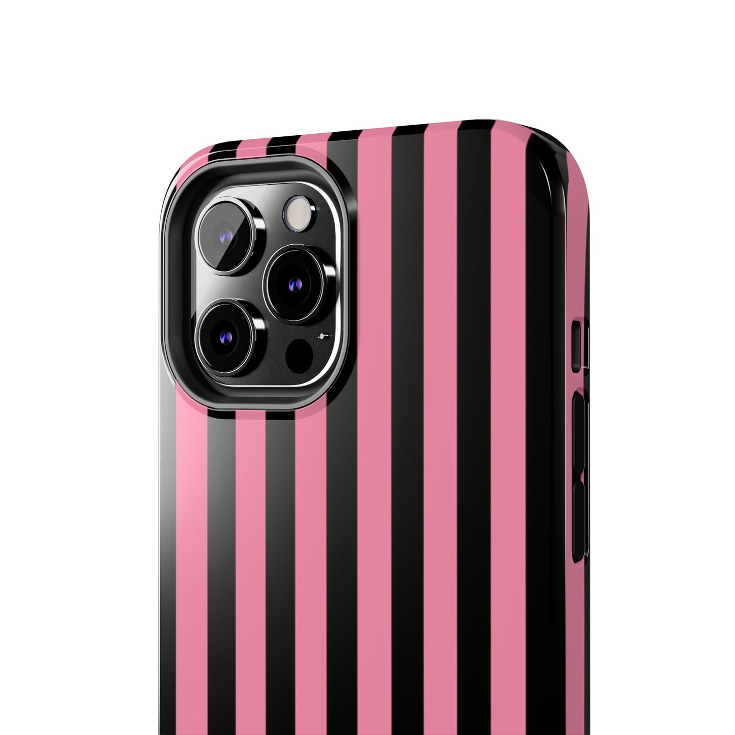 Vertical Stripe Pink / Black Phone Case