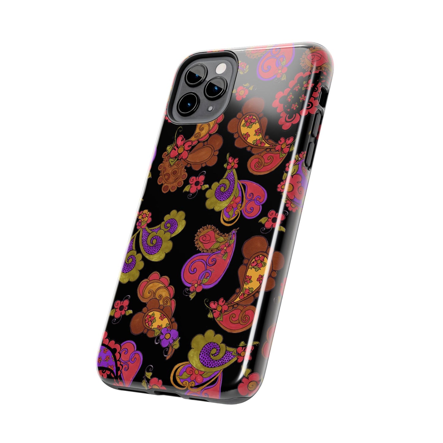 Posie Paisley Black Phone Case