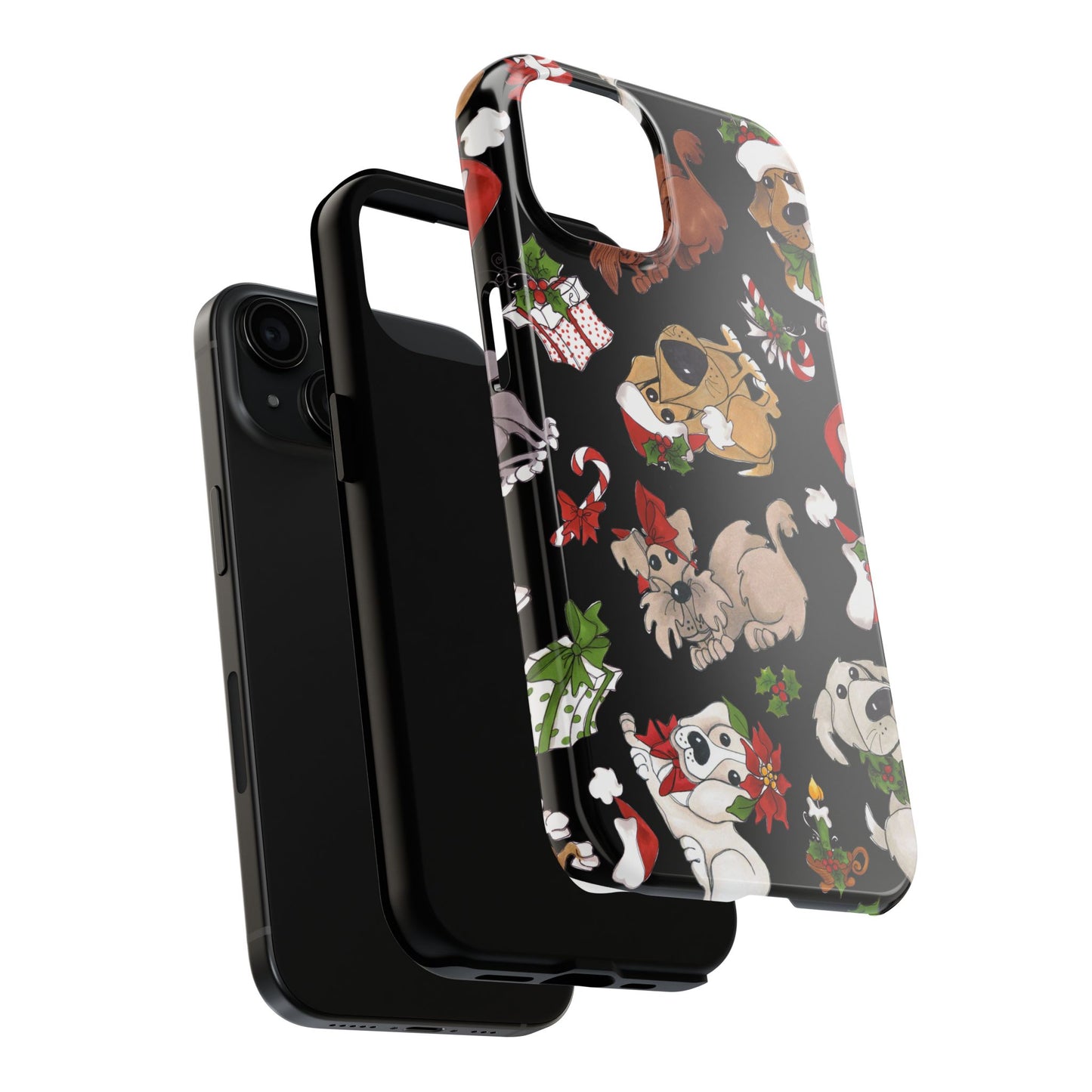 Doggie Toss Black Phone Case