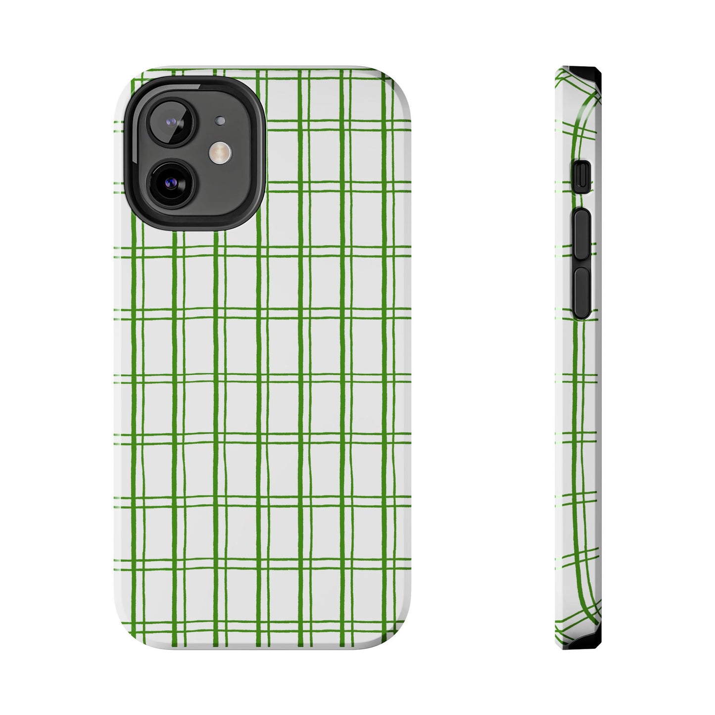 Little Plaid White / Green Phone Case