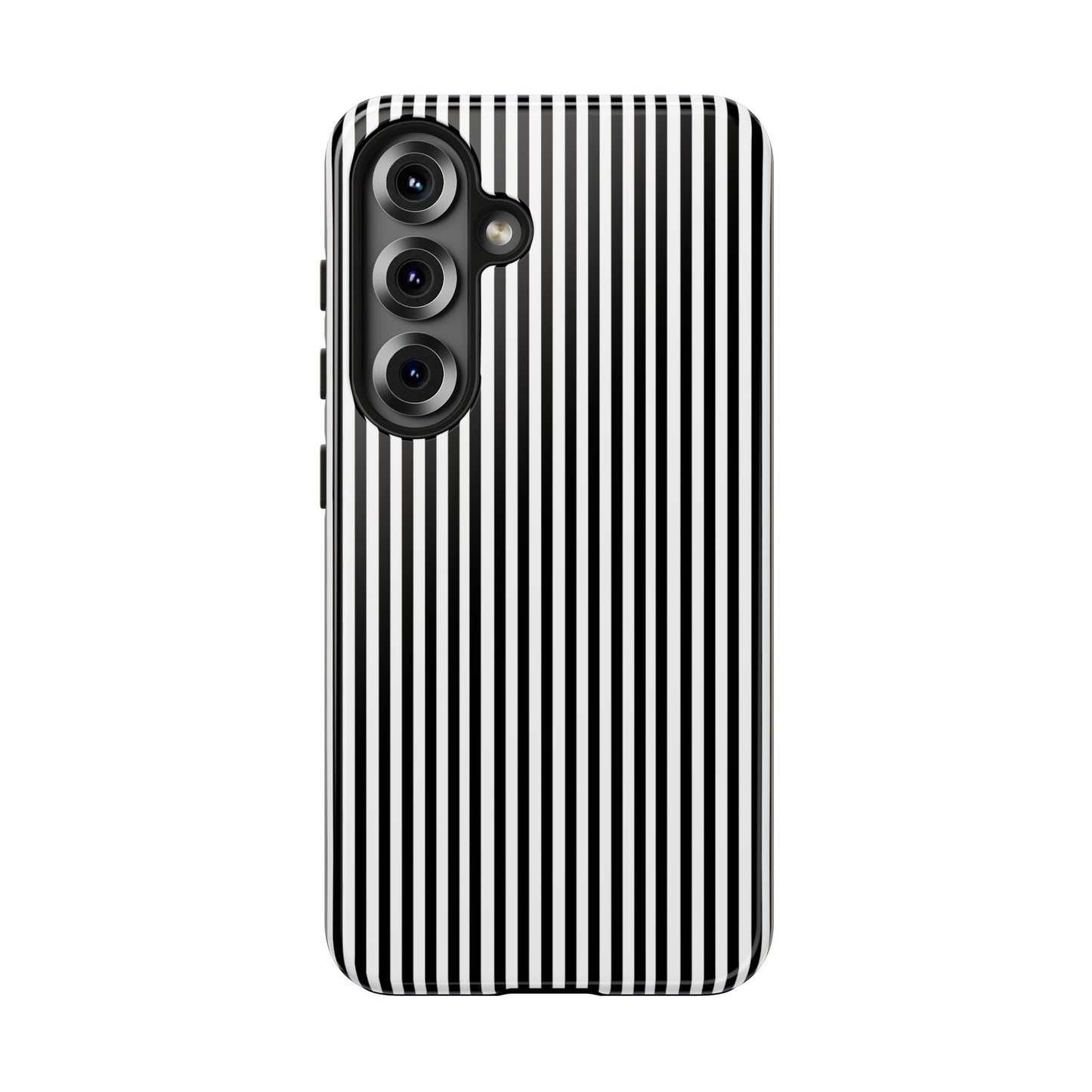 Stripe White / Black Phone Case