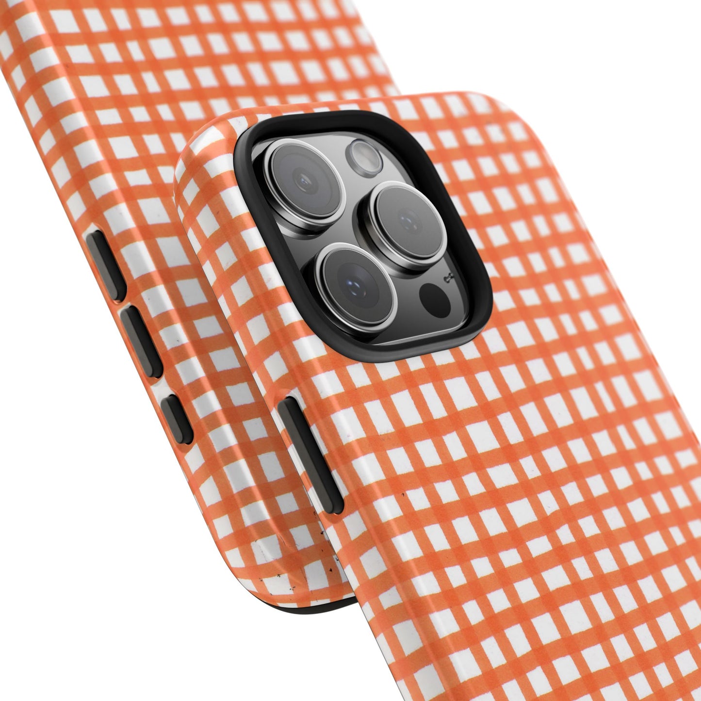 Chipper Check Orange Phone Case