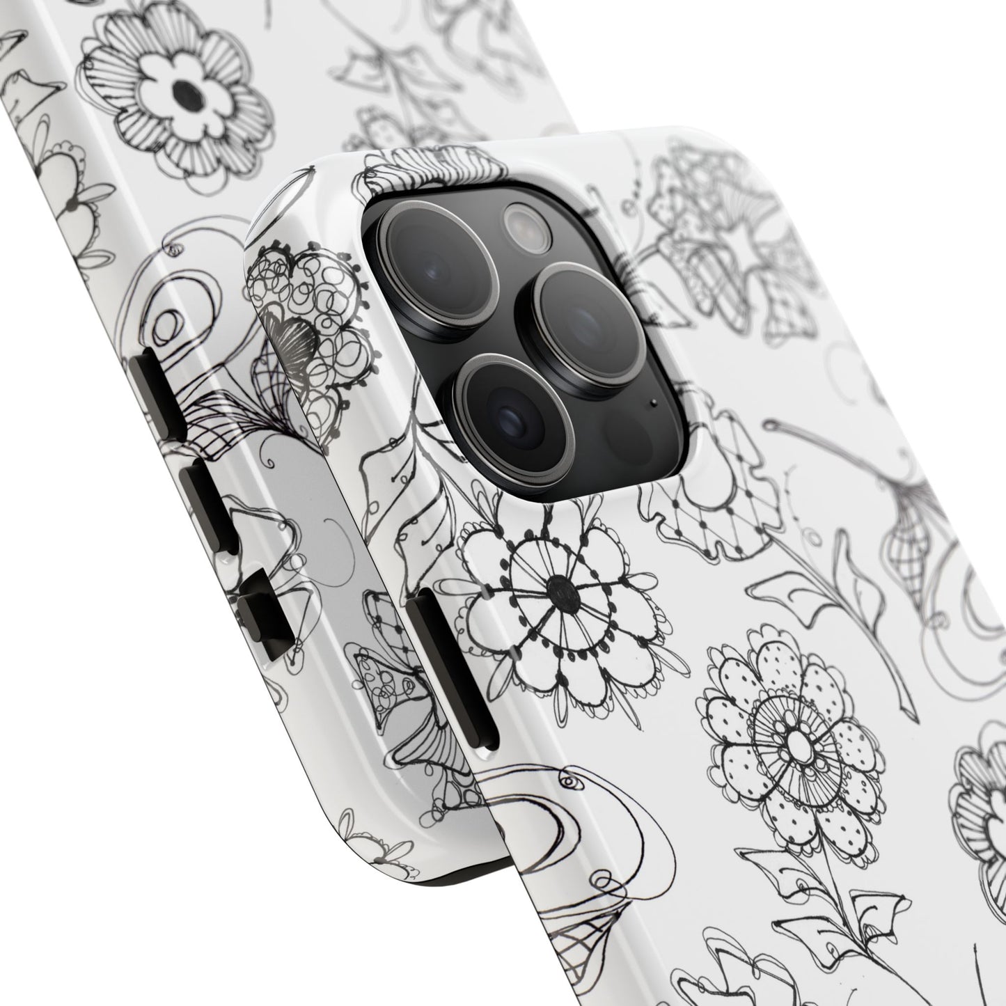 Paper Posies White Phone Case