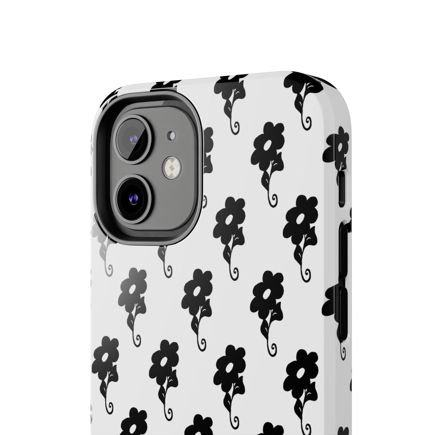 Flowers White / Black Phone Case