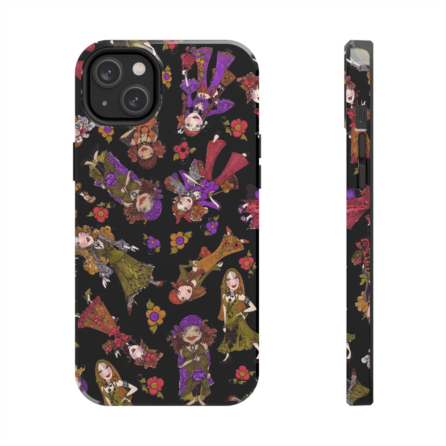 Tossed Gypsies Black Phone Case