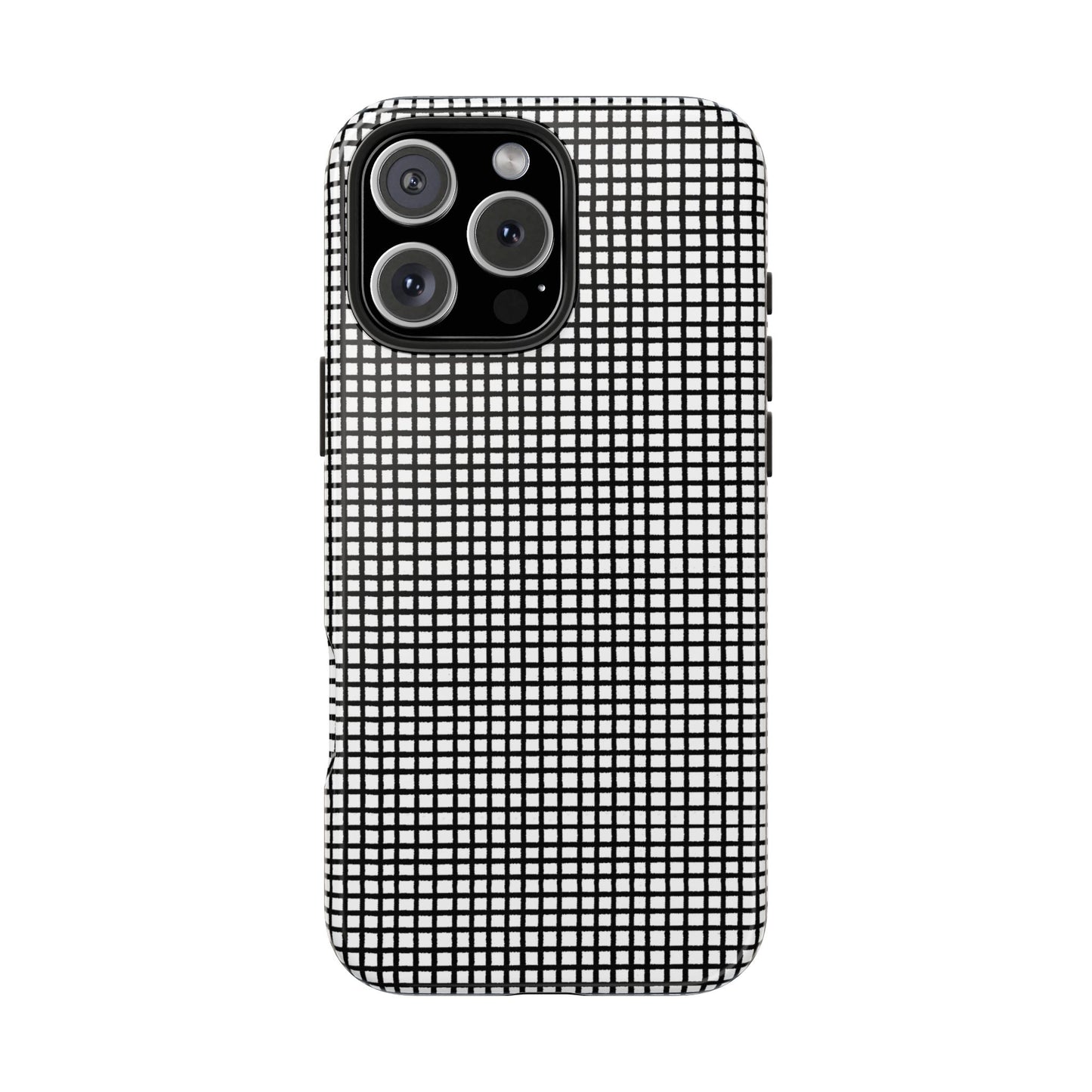 Gingham Black / White Phone Case