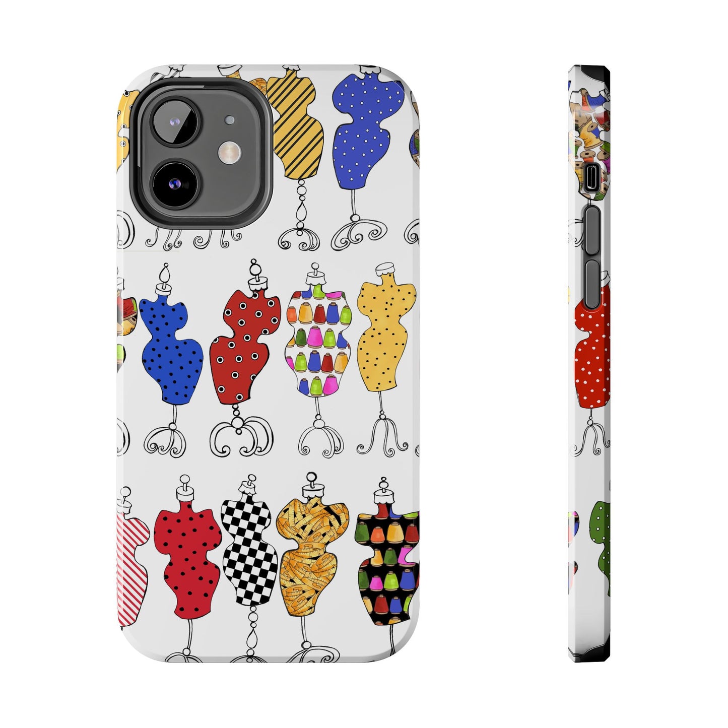 Go Figure White / Multi Phone Case