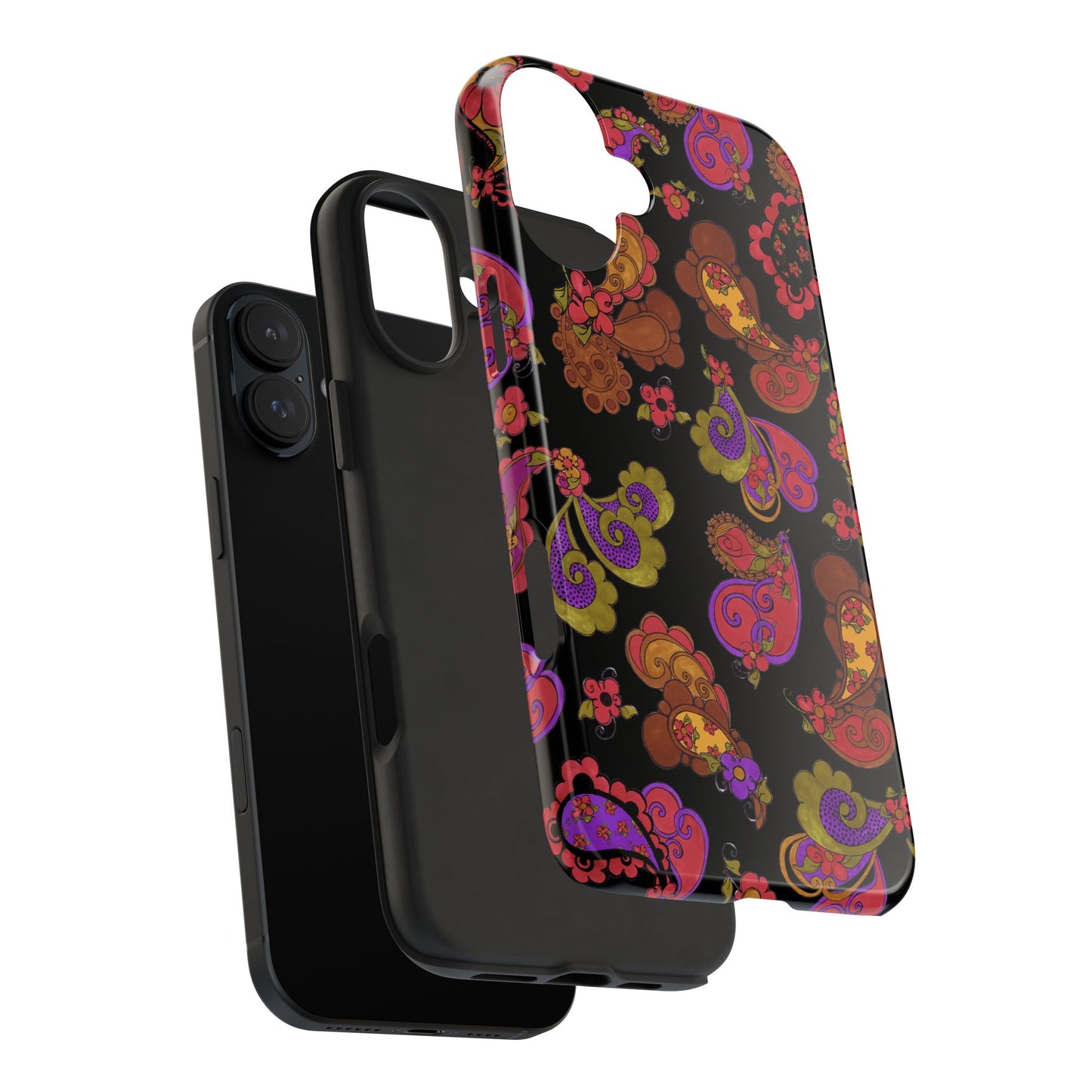 Posie Paisley Black Phone Case